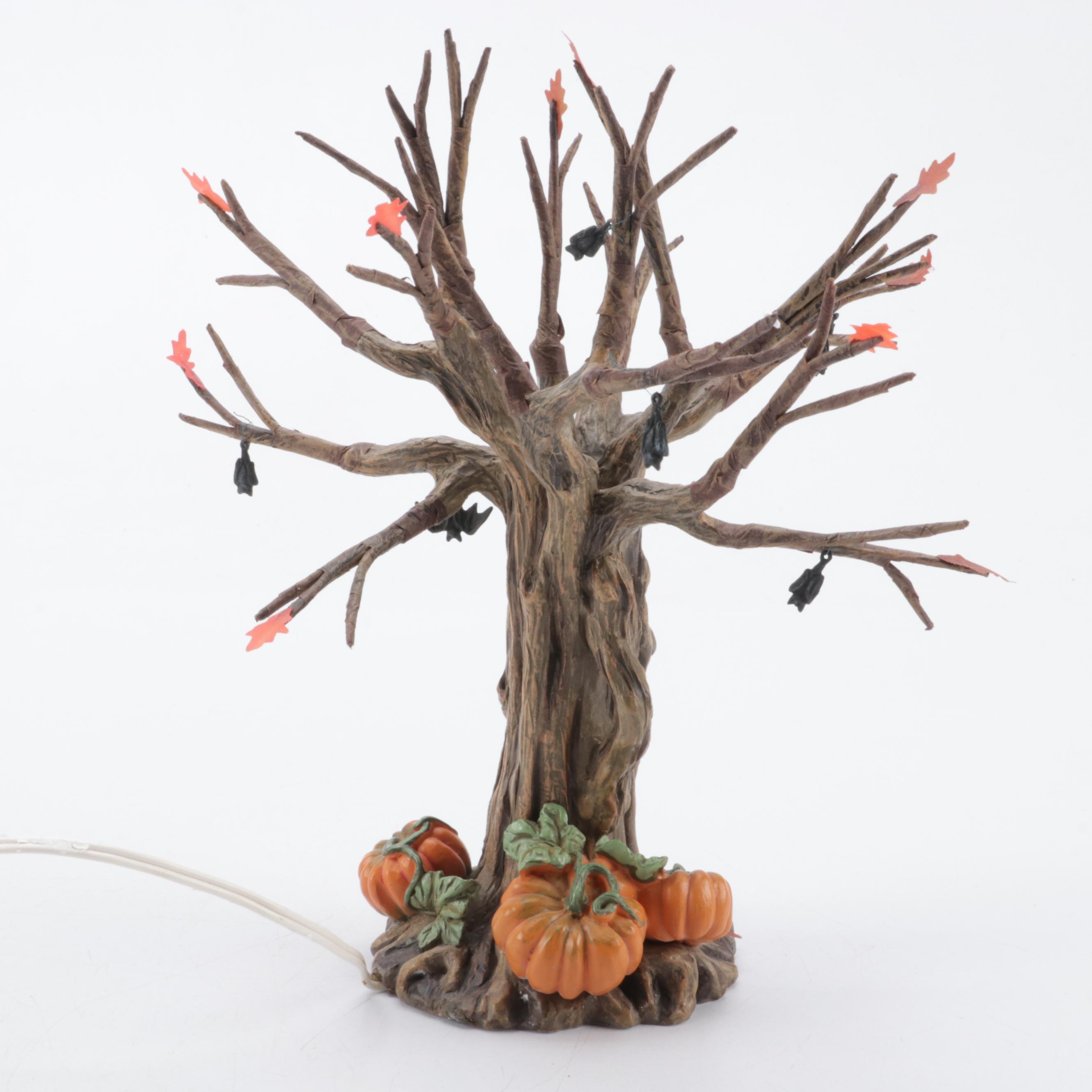 Department 56 "Haunted House" and "Spooky Tree" Village Accessories