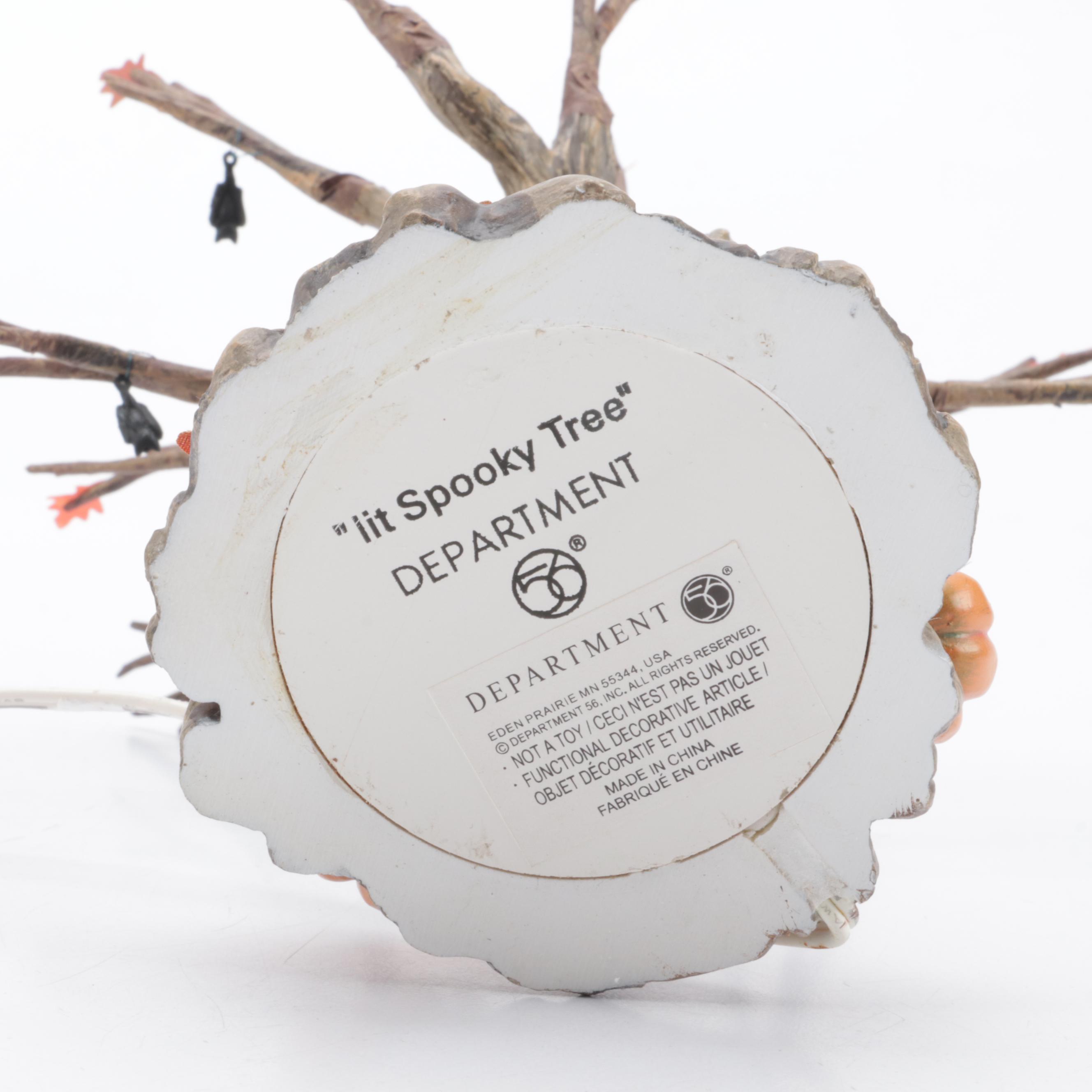 Department 56 "Haunted House" and "Spooky Tree" Village Accessories