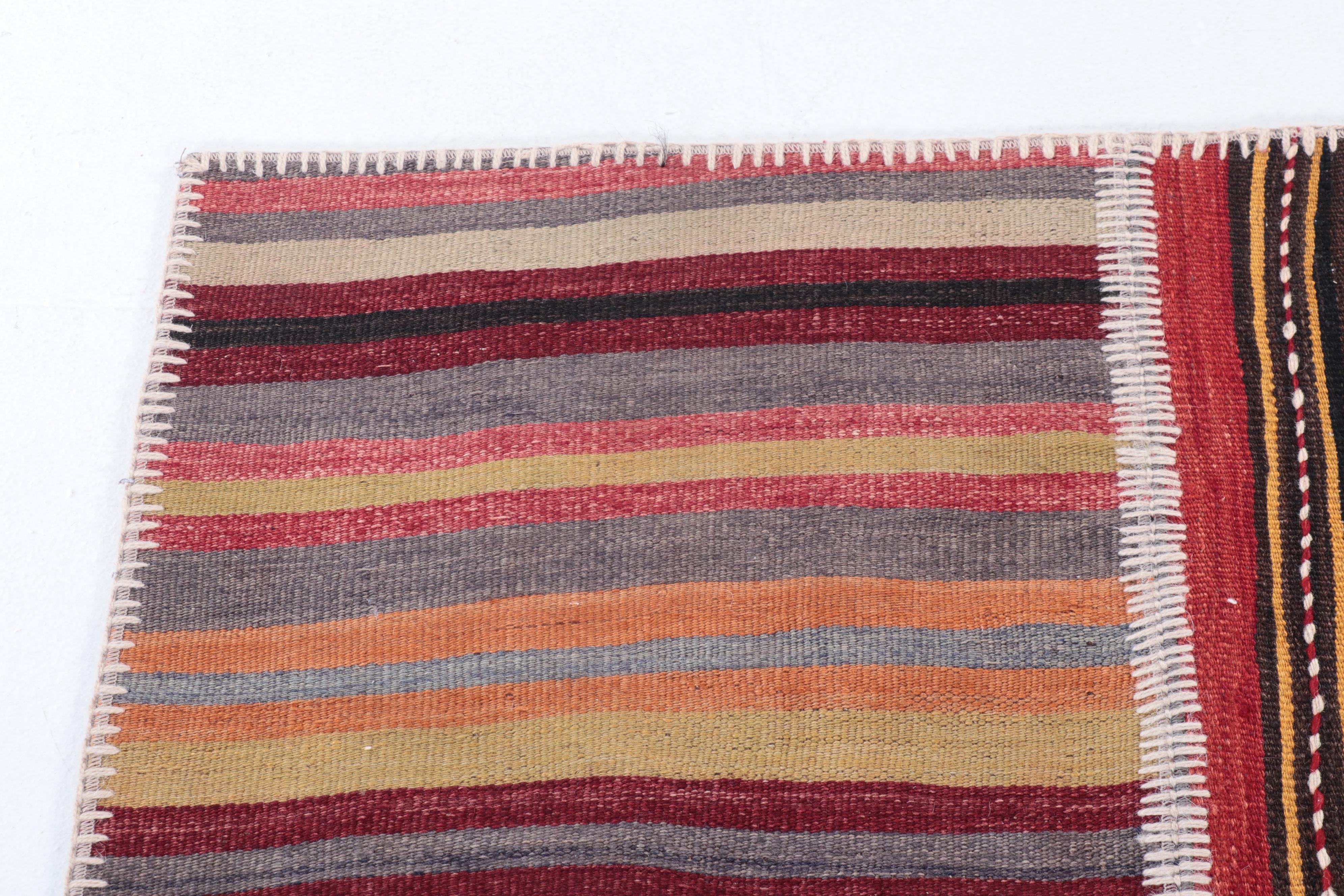 6'7 x 8'2 Handmade Turkish Pieced Patchwork Area Rug