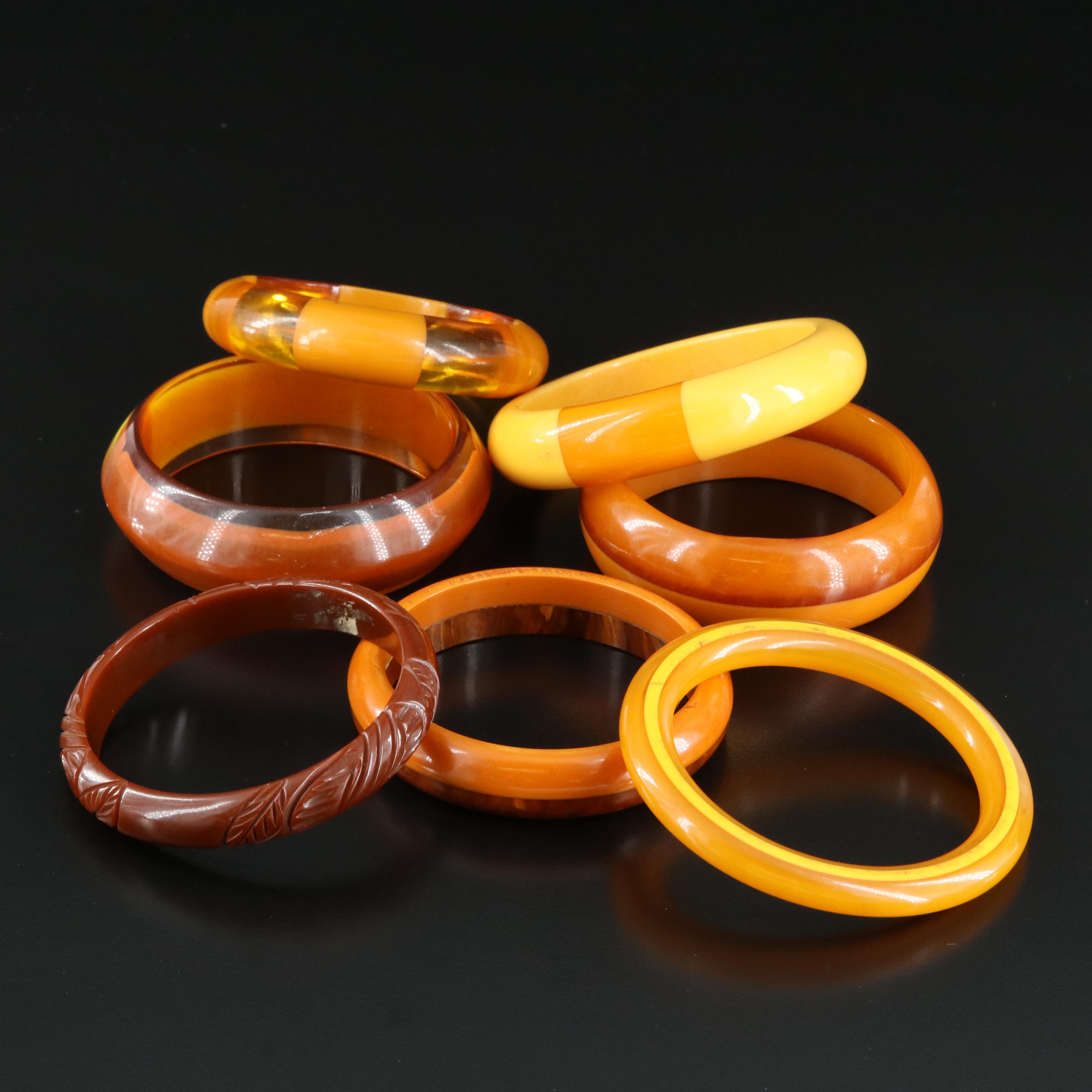 Bakelite and Vintage Plastic Bangle Collection