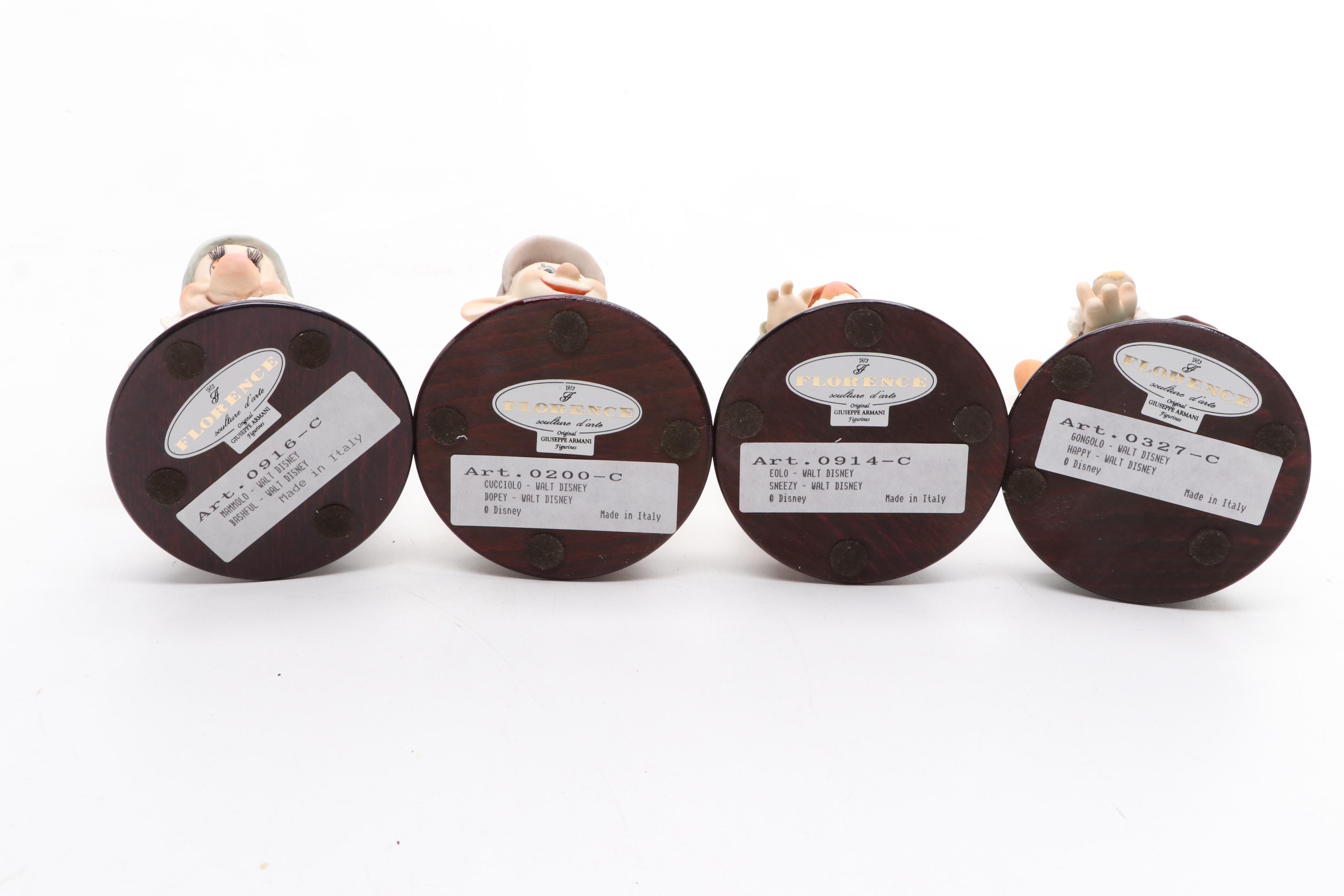 Giuseppe Armani Walt Disney's Seven Dwarves Porcelain Figurines