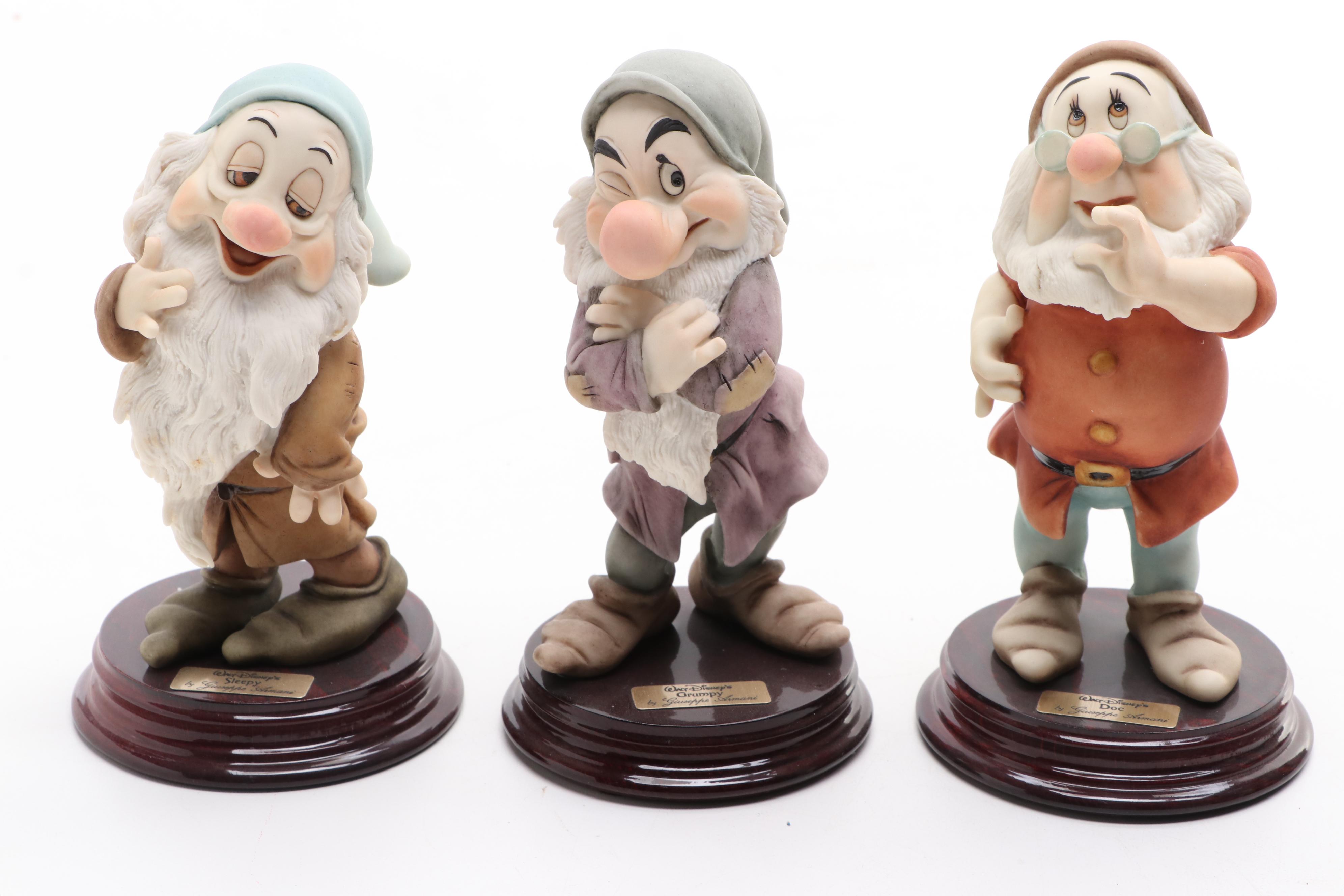 Giuseppe Armani Walt Disney's Seven Dwarves Porcelain Figurines