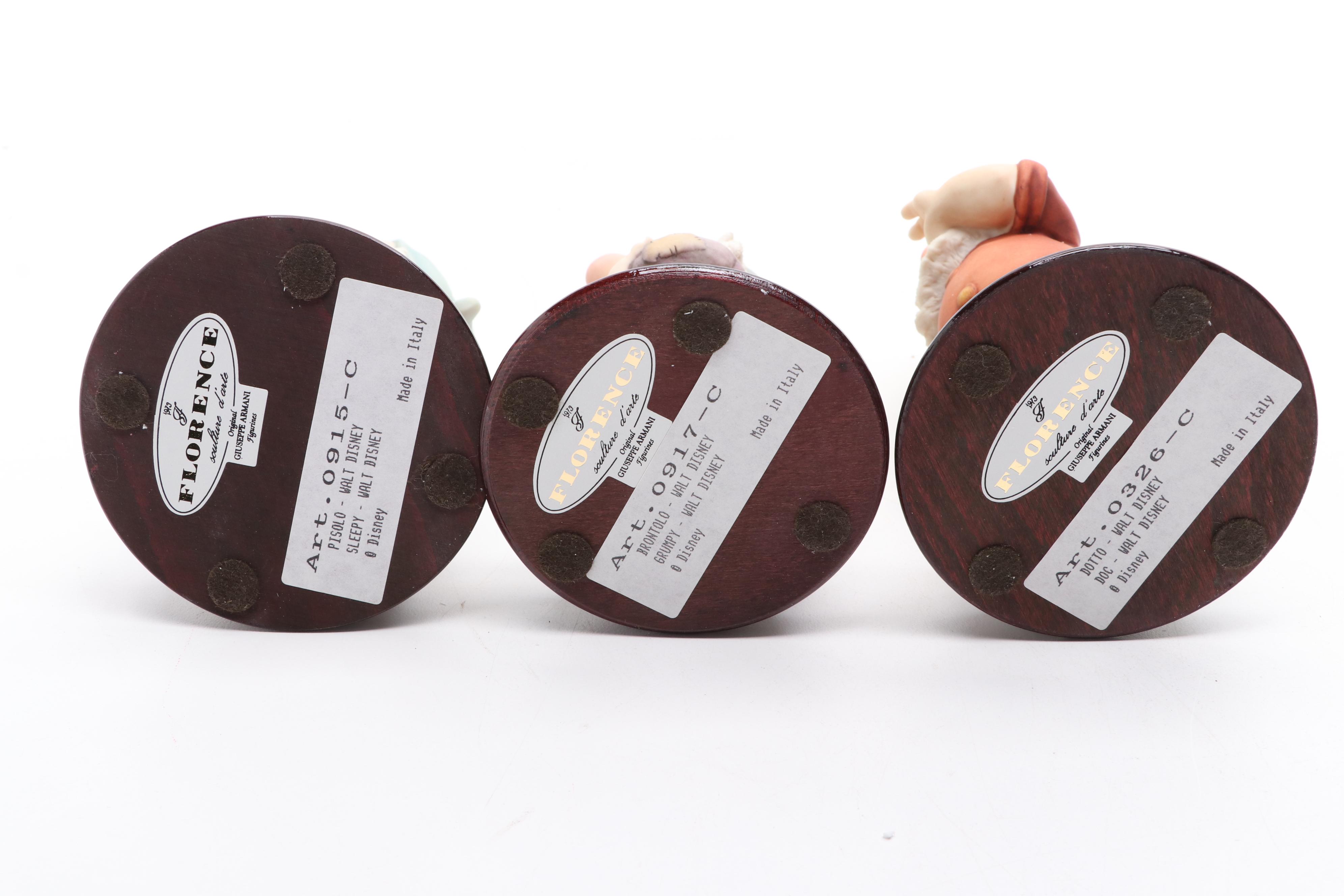 Giuseppe Armani Walt Disney's Seven Dwarves Porcelain Figurines