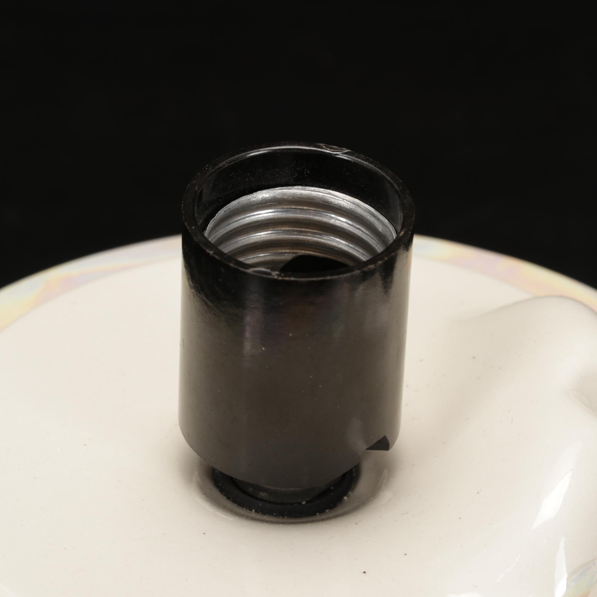 White Lustre Atlantic Mold Ceramic Illuminated Christmas Tree With Separate Base