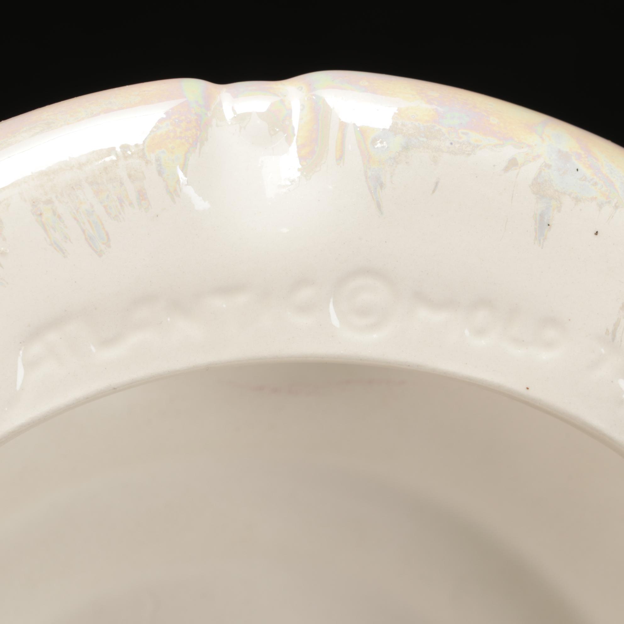 White Lustre Atlantic Mold Ceramic Illuminated Christmas Tree With Separate Base