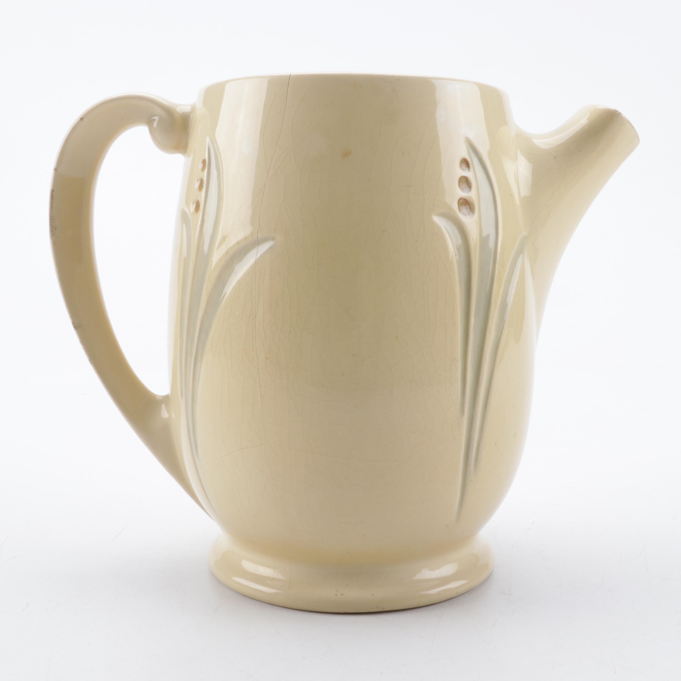 Weller Pottery and Roseville Pottery Glazed Ceramic Pitchers