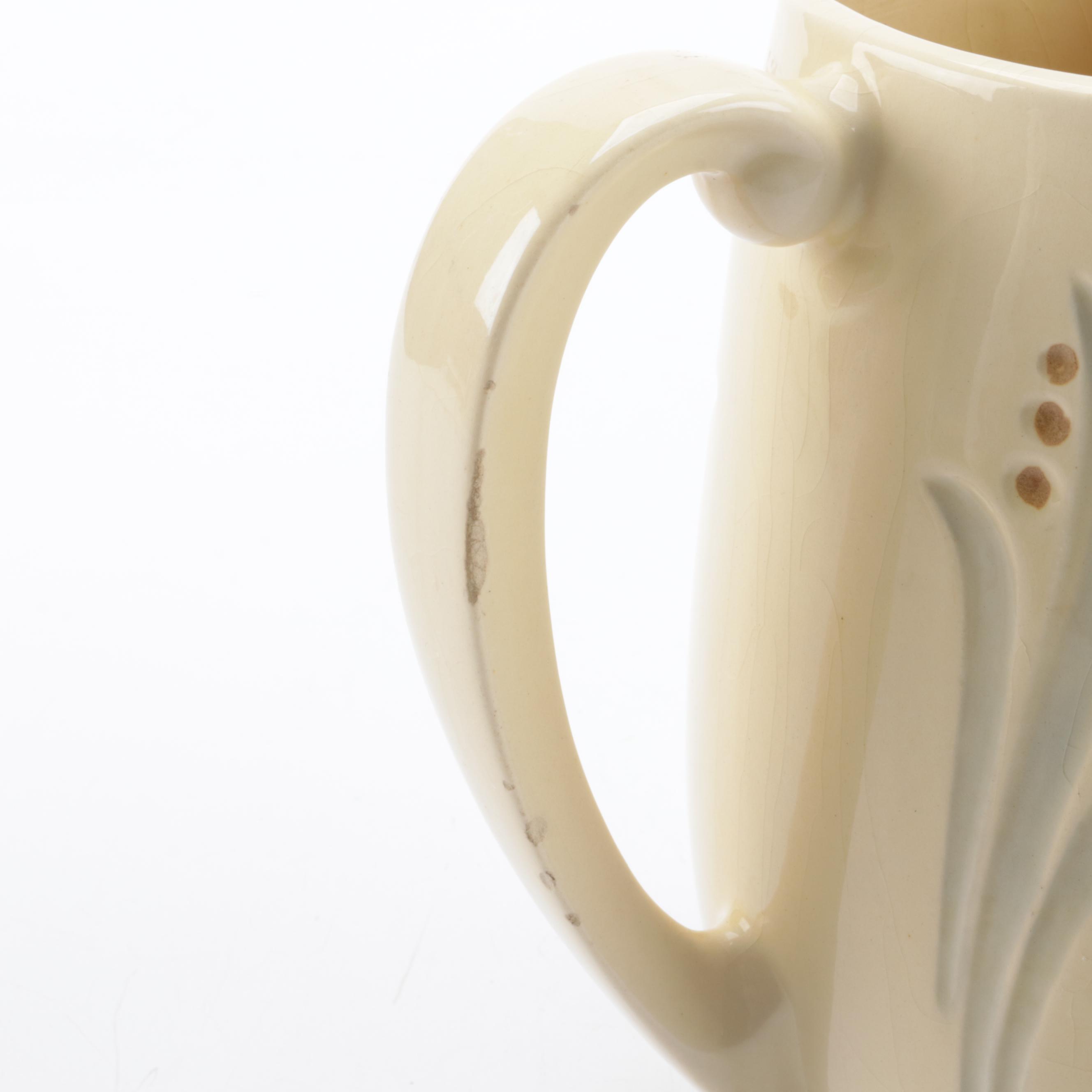 Weller Pottery and Roseville Pottery Glazed Ceramic Pitchers