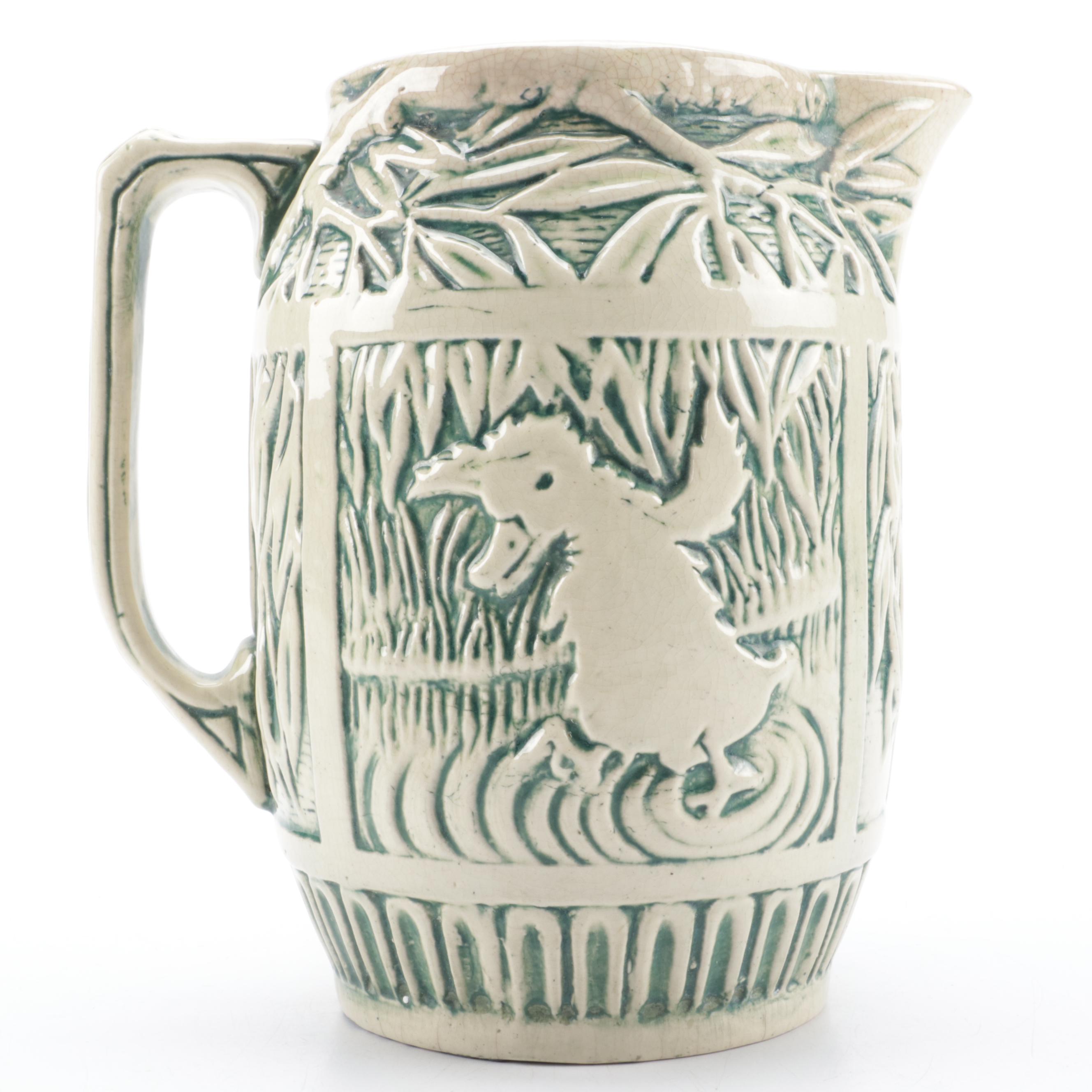 Weller Pottery and Roseville Pottery Glazed Ceramic Pitchers