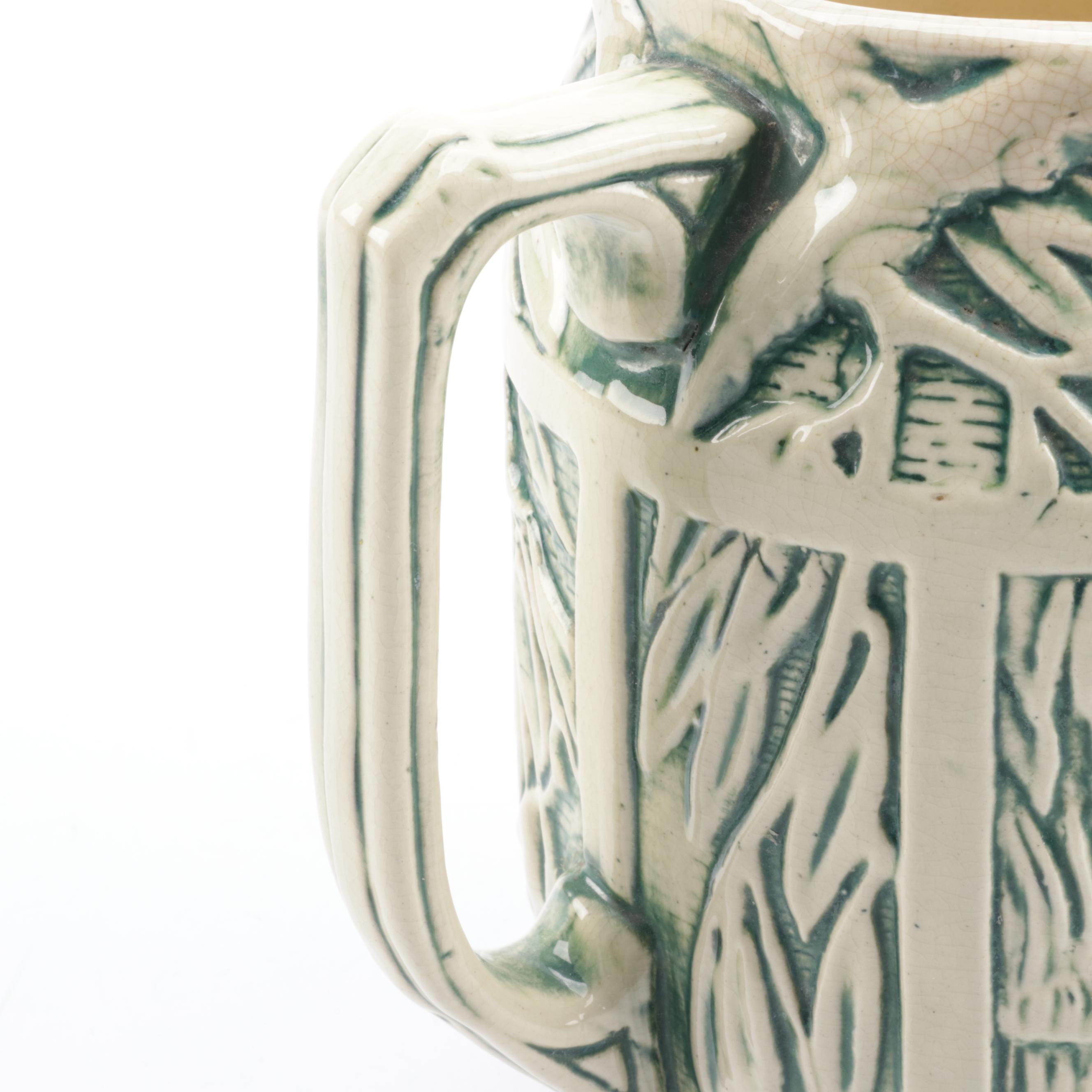 Weller Pottery and Roseville Pottery Glazed Ceramic Pitchers