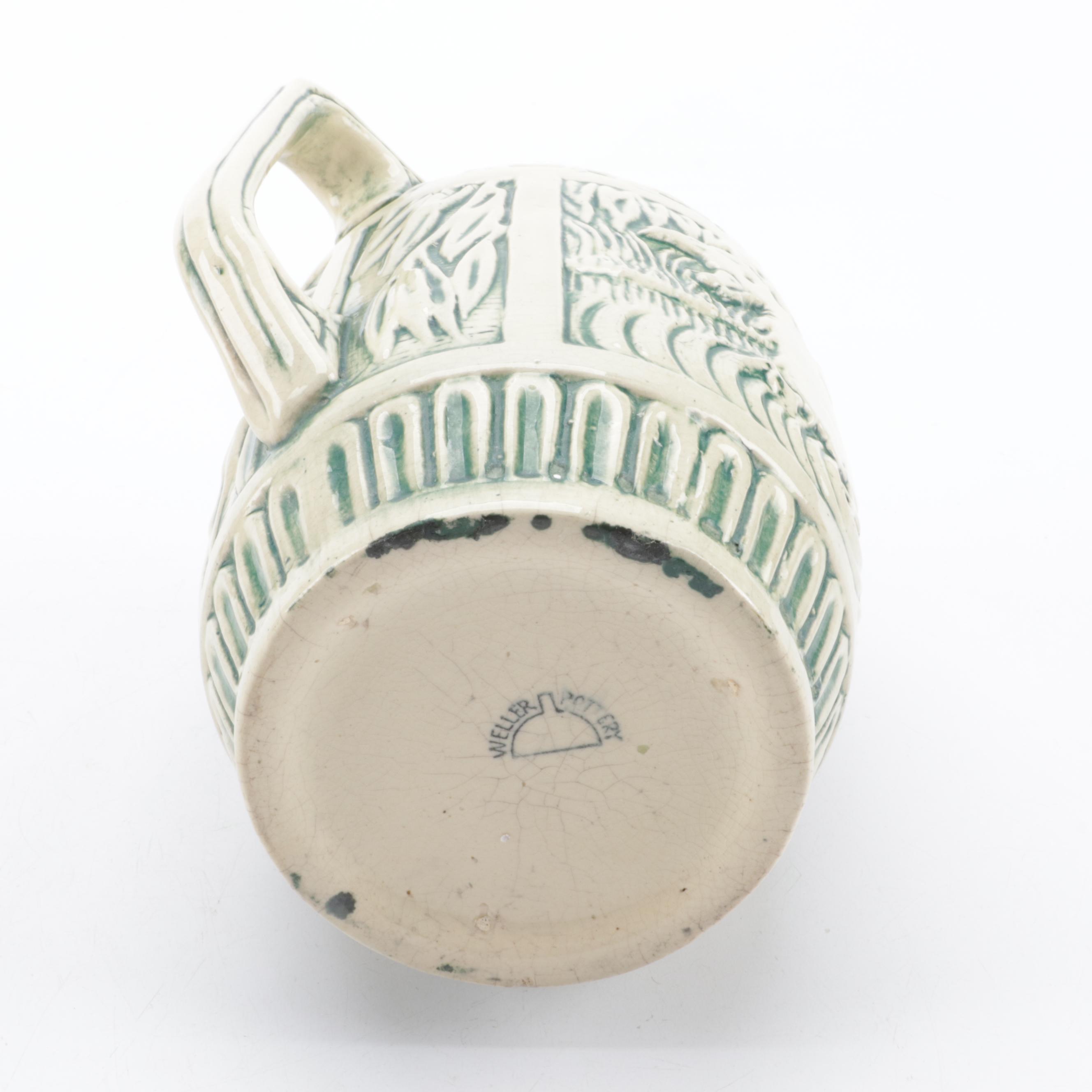 Weller Pottery and Roseville Pottery Glazed Ceramic Pitchers