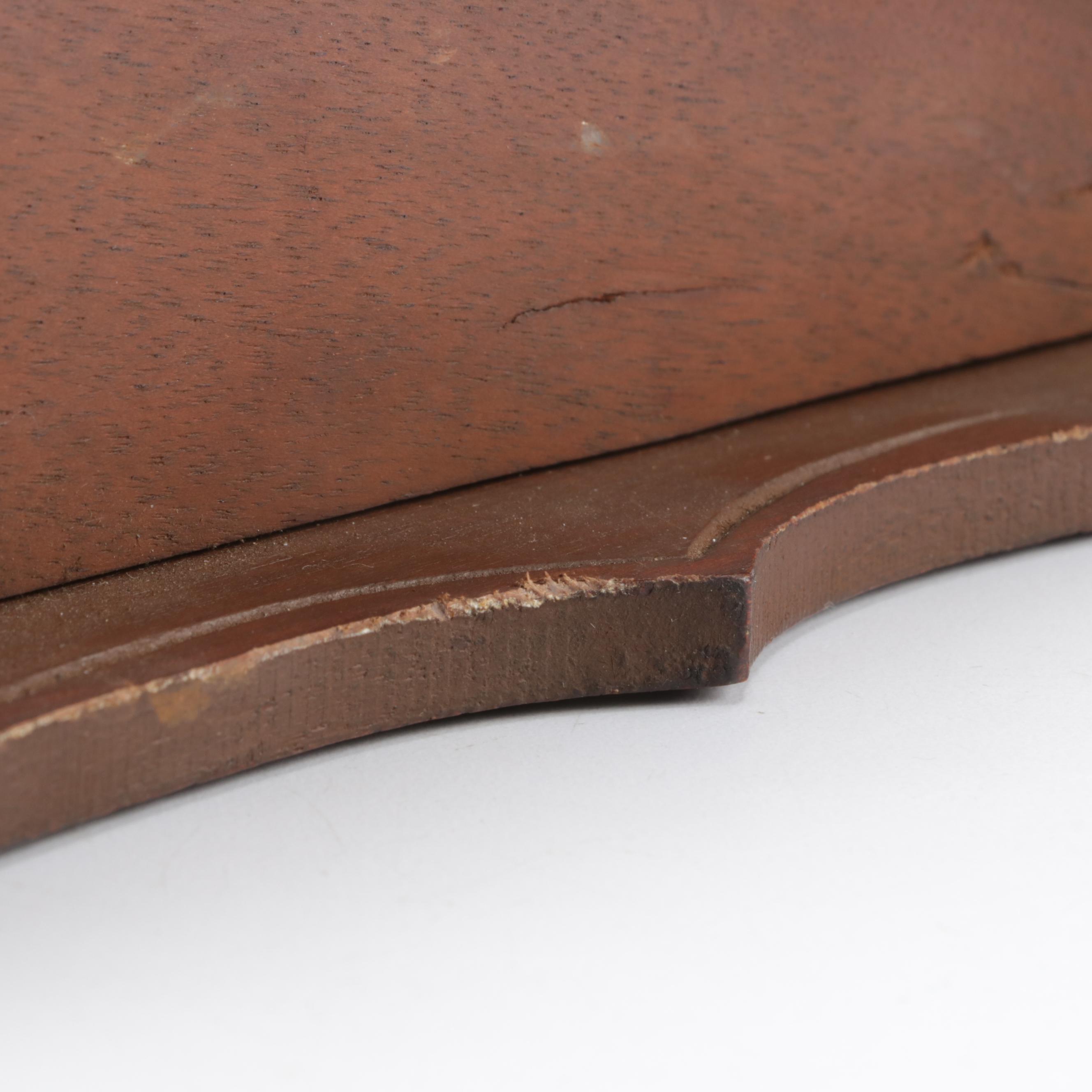 Victorian Painted and Carved Walnut Wall Hanging Paper Rack