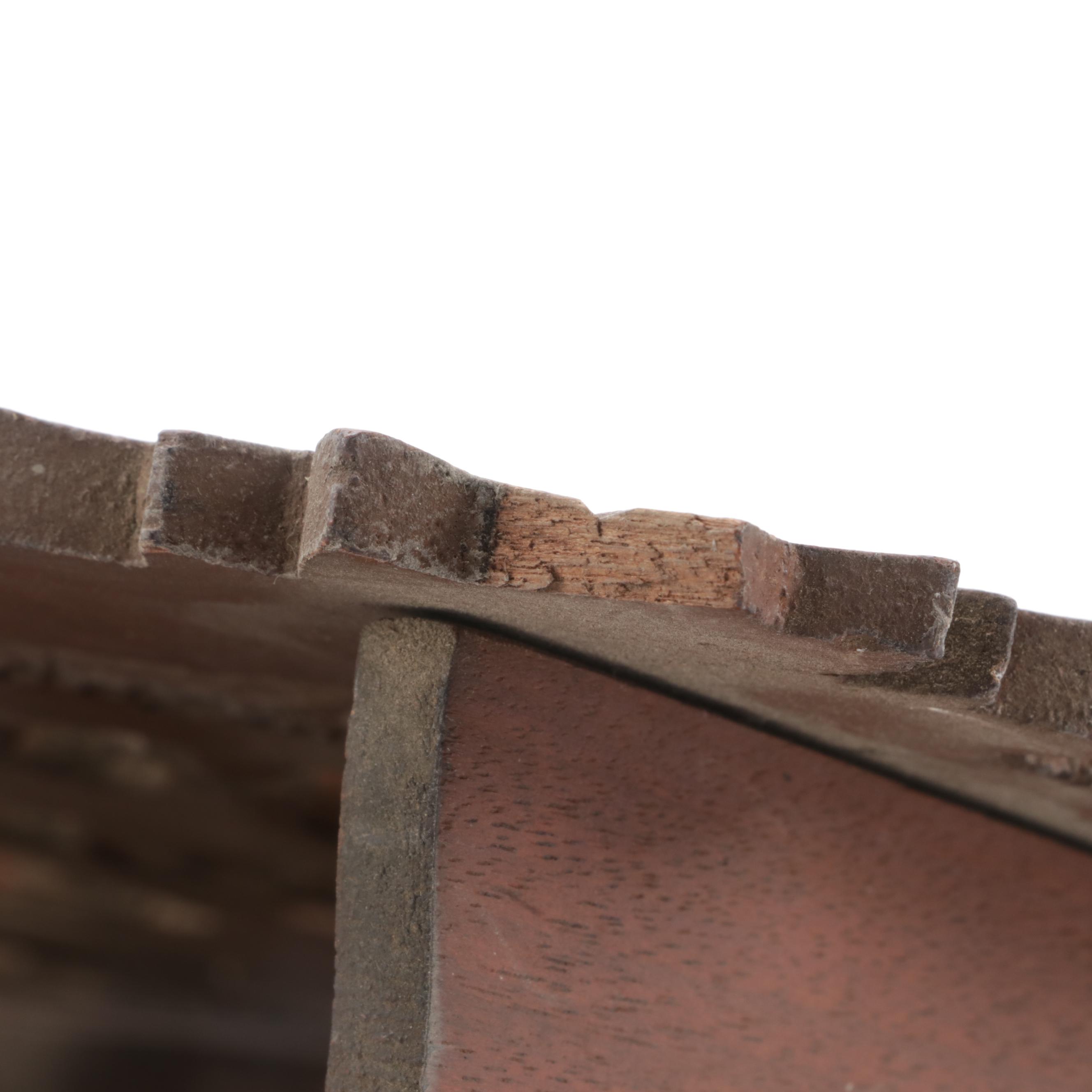 Victorian Painted and Carved Walnut Wall Hanging Paper Rack