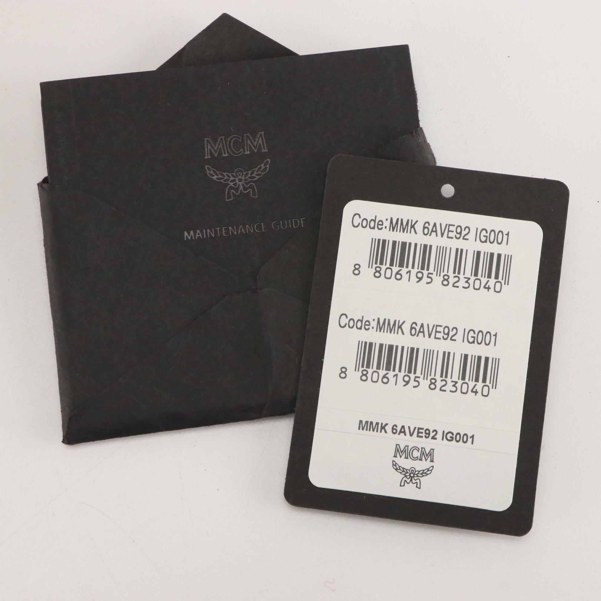 MCM Mini Visetos Leather Studded Backpack