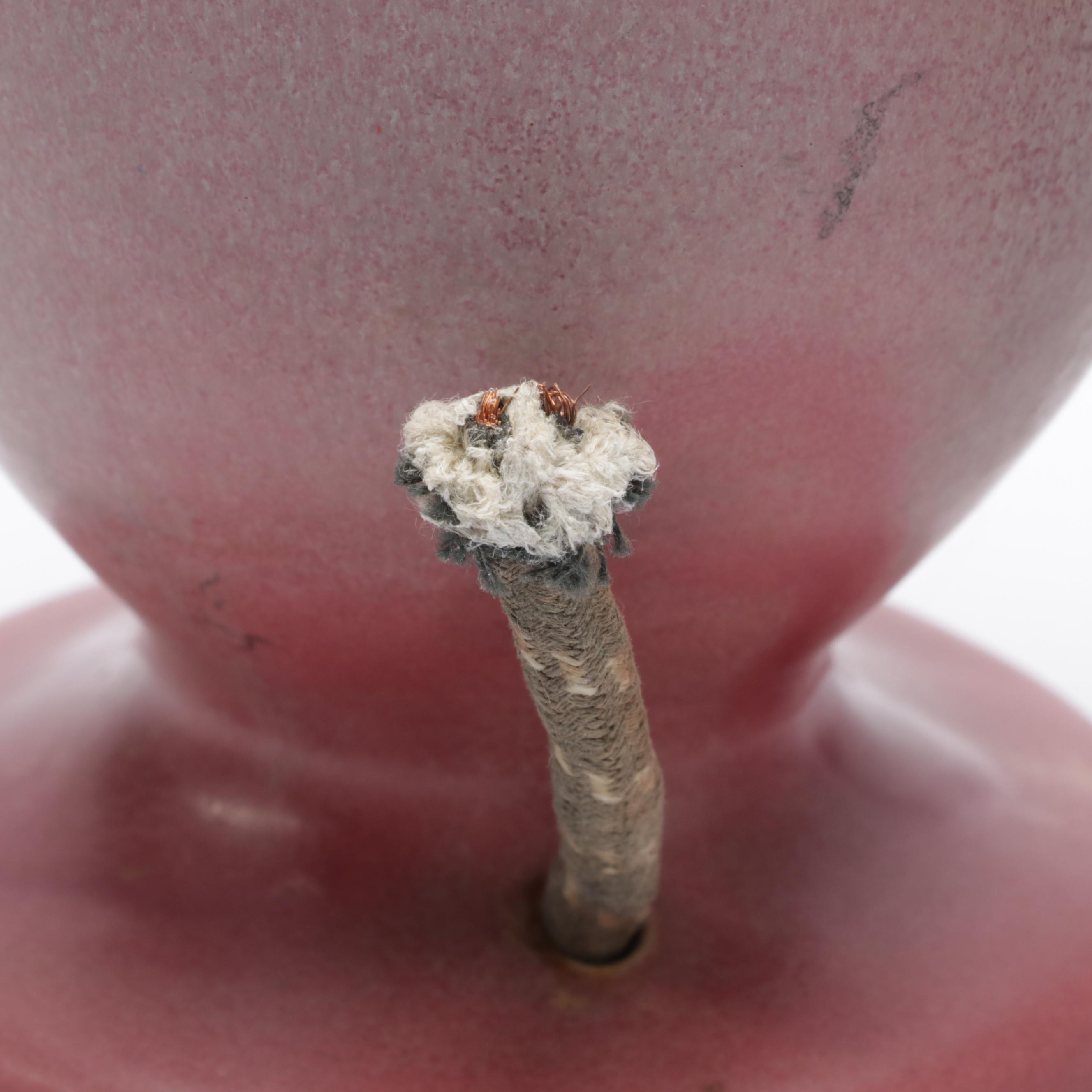 Muncie Pottery with Pink and Green Molten Glaze Vase and Other Decor