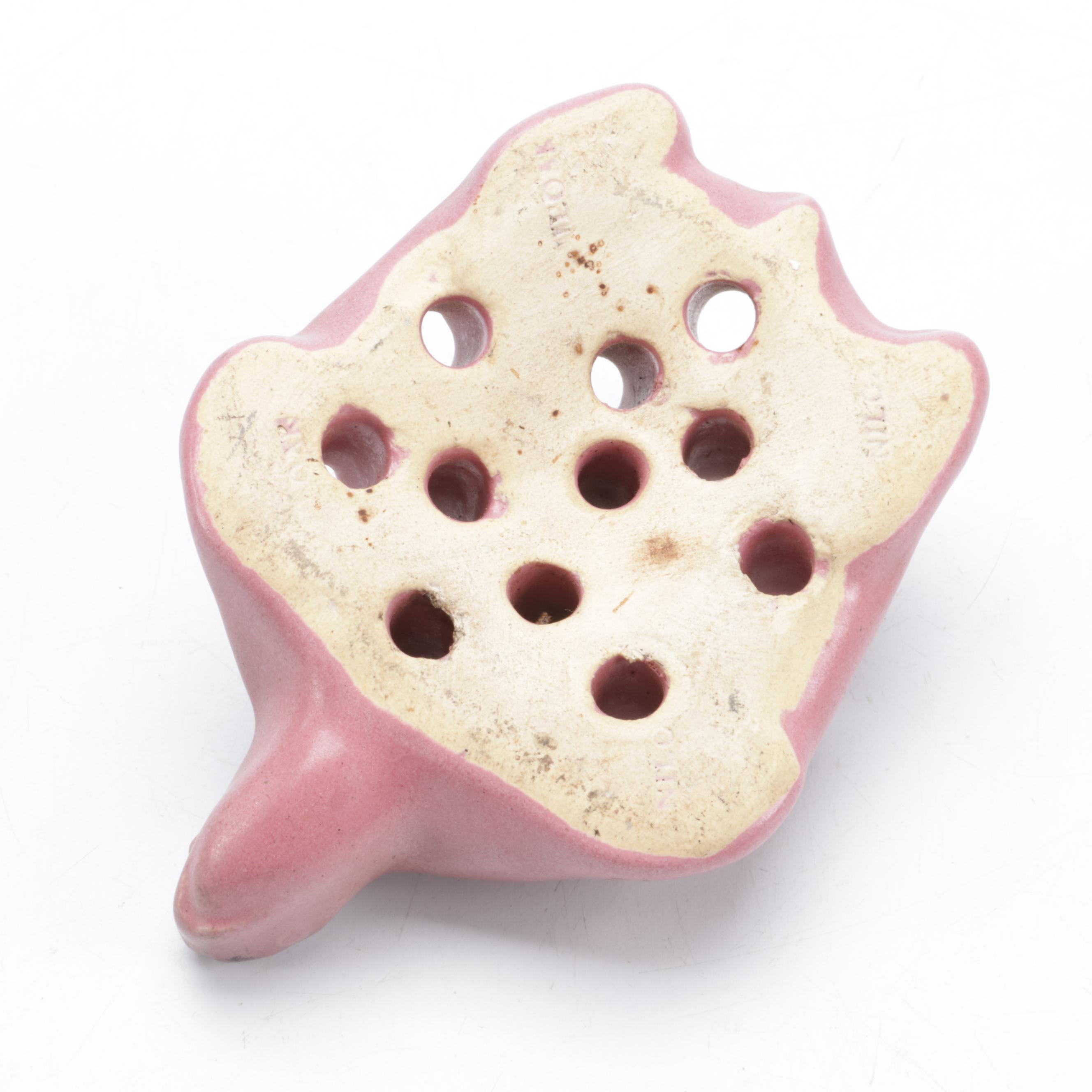 Muncie Pottery with Pink and Green Molten Glaze Vase and Other Decor