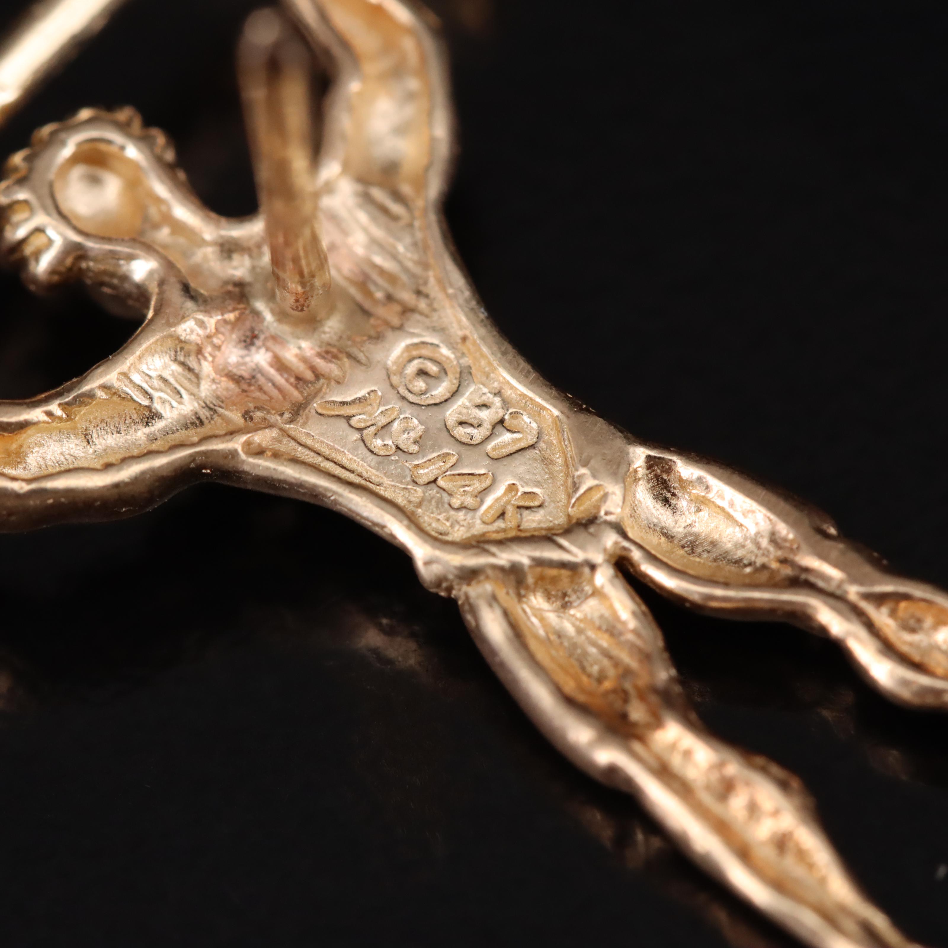 14K Weight Lifter Pin