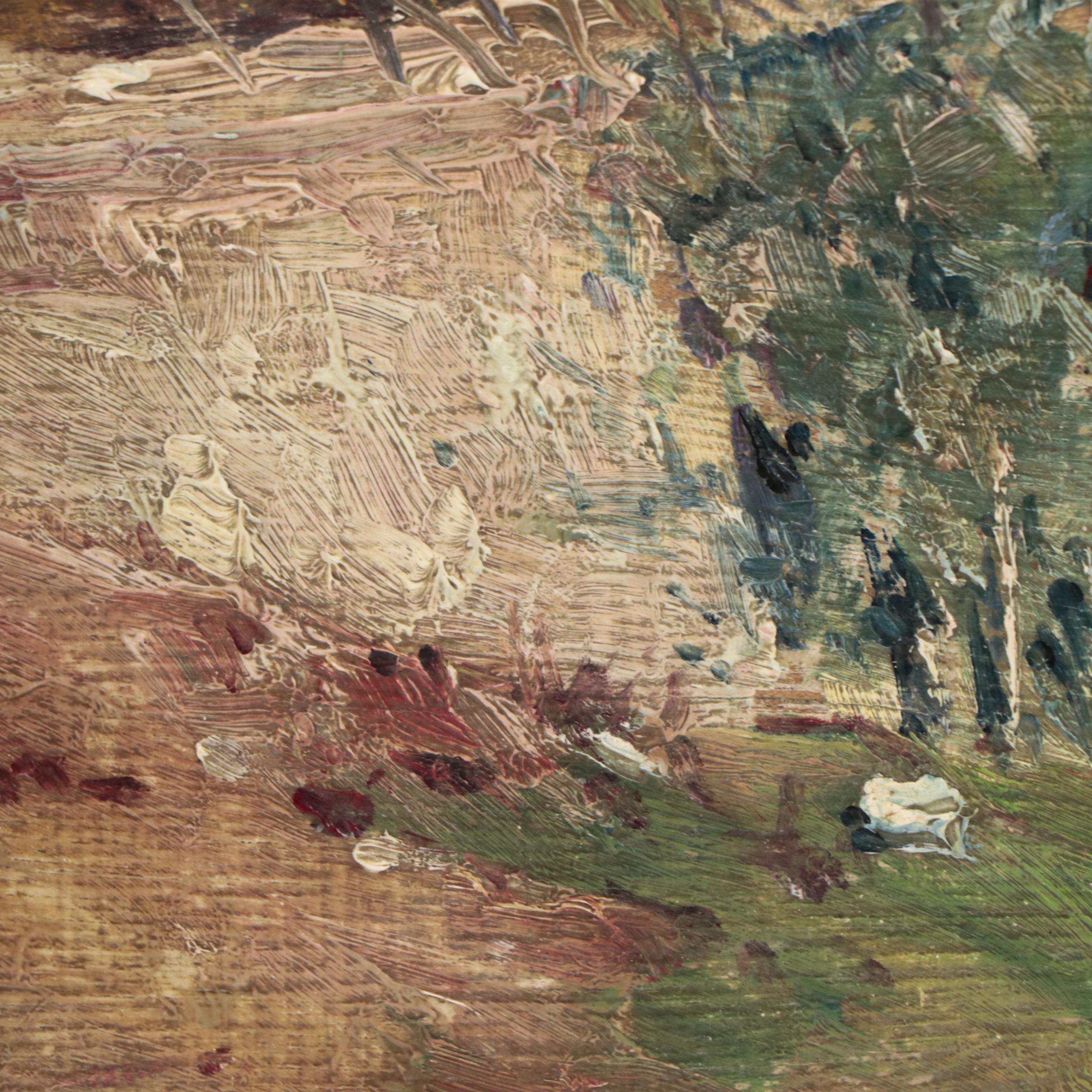 Landscape With Stone Bridge Oil Painting