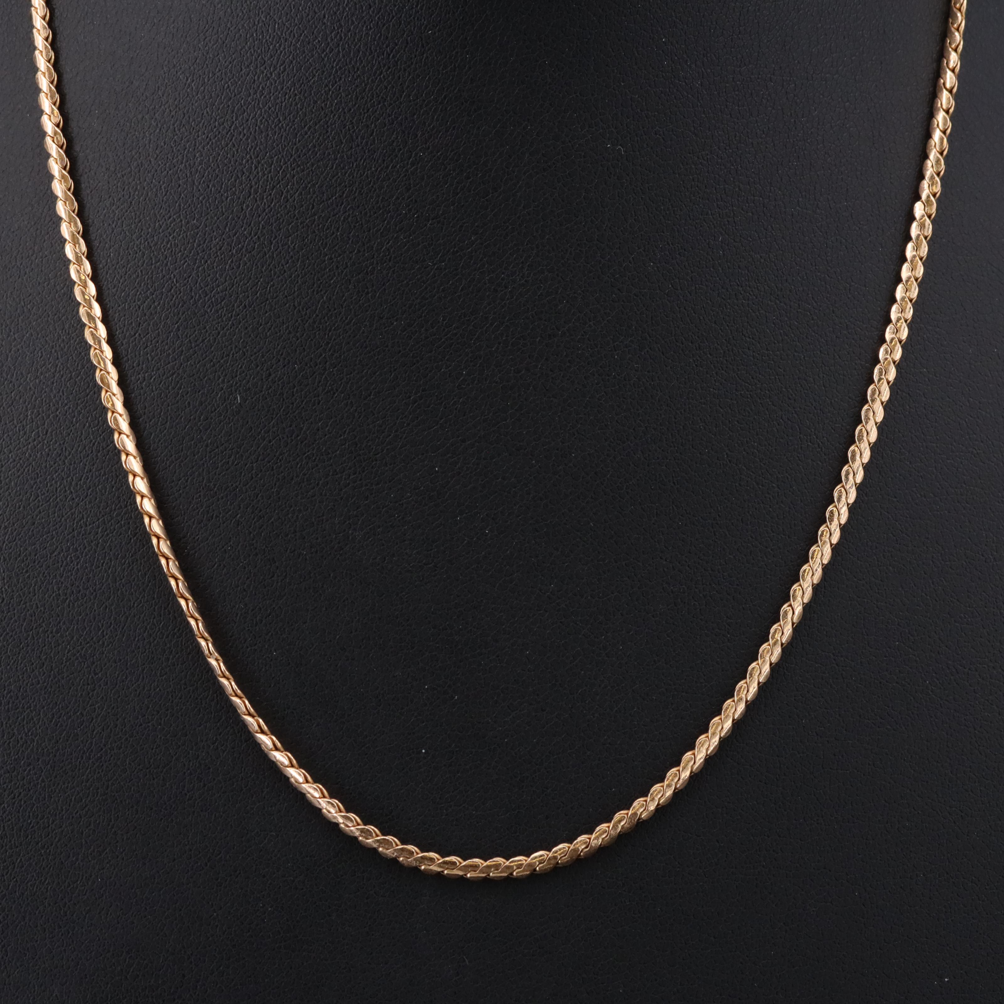 14K Serpentine Chain Necklace