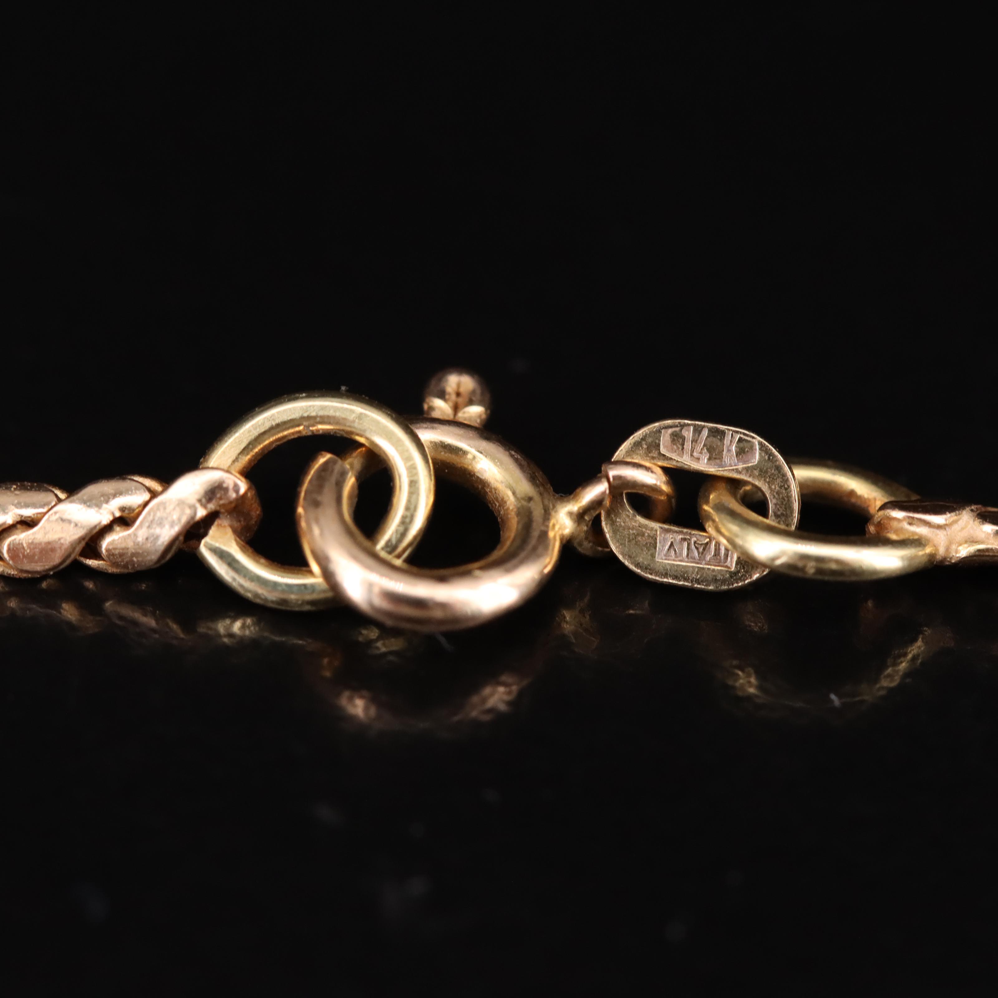 14K Serpentine Chain Necklace