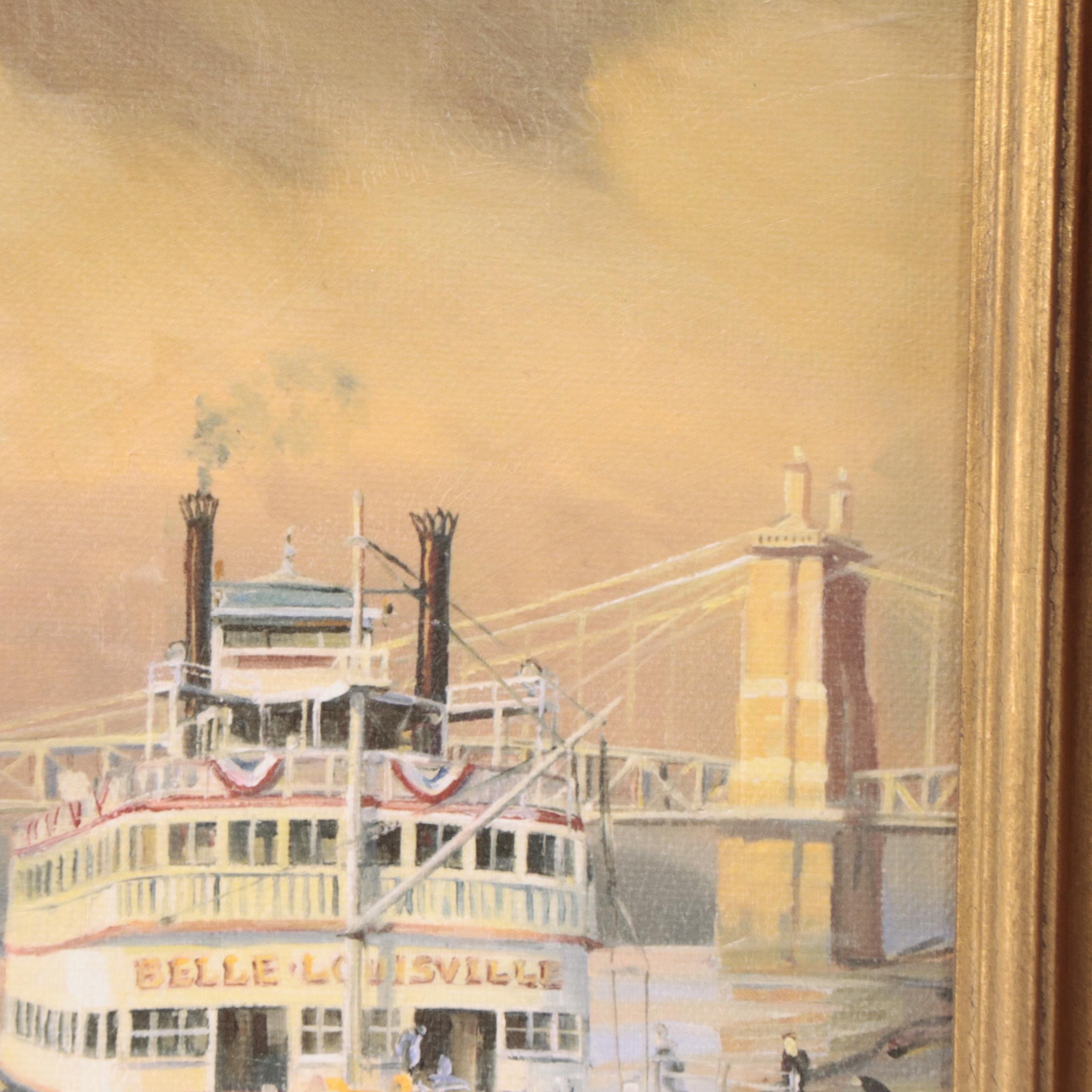 Michael Blaser Giclée of Banked Riverboats