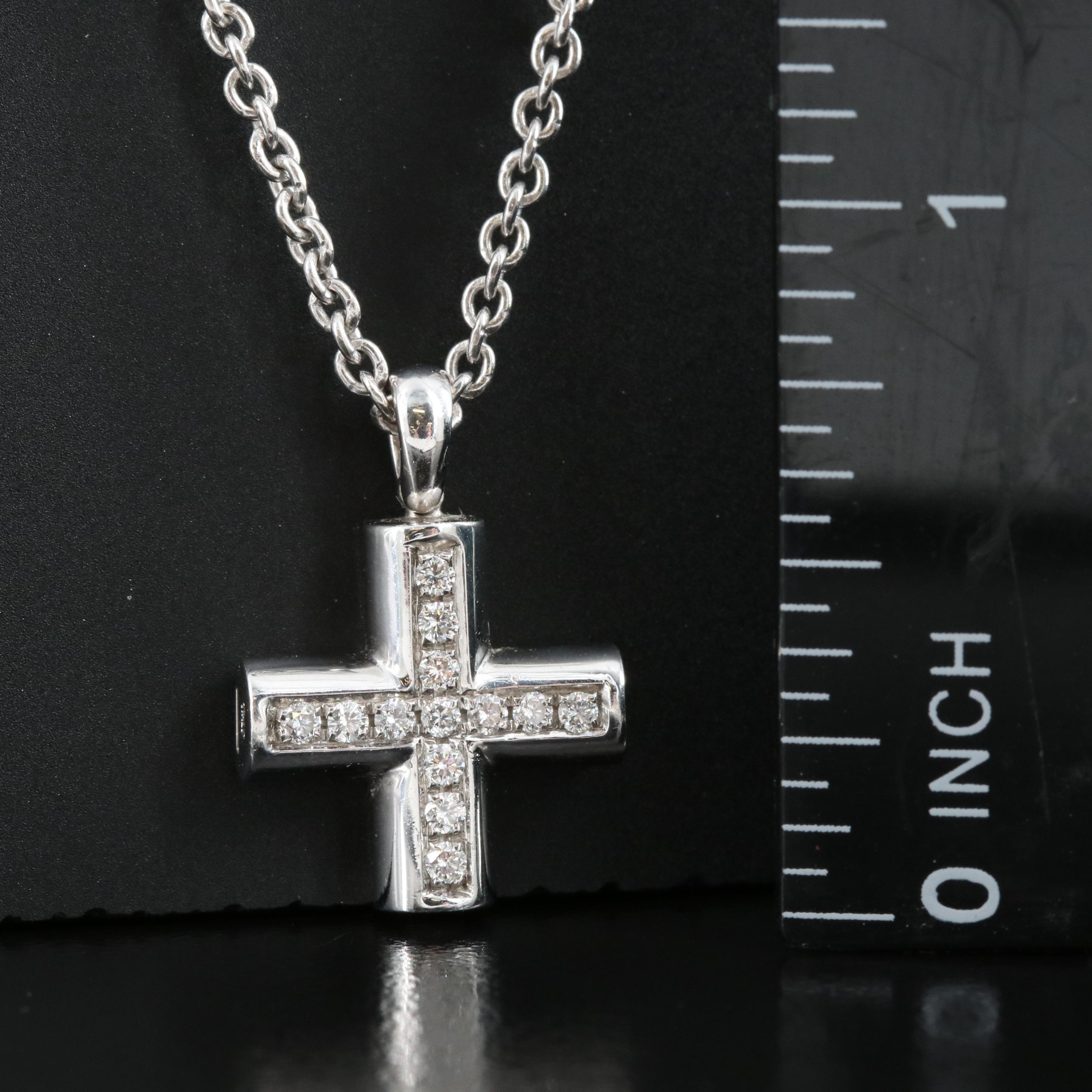 Bulgari BVLGARI 18K 0.20 CTW Diamond Greek Cross Necklace