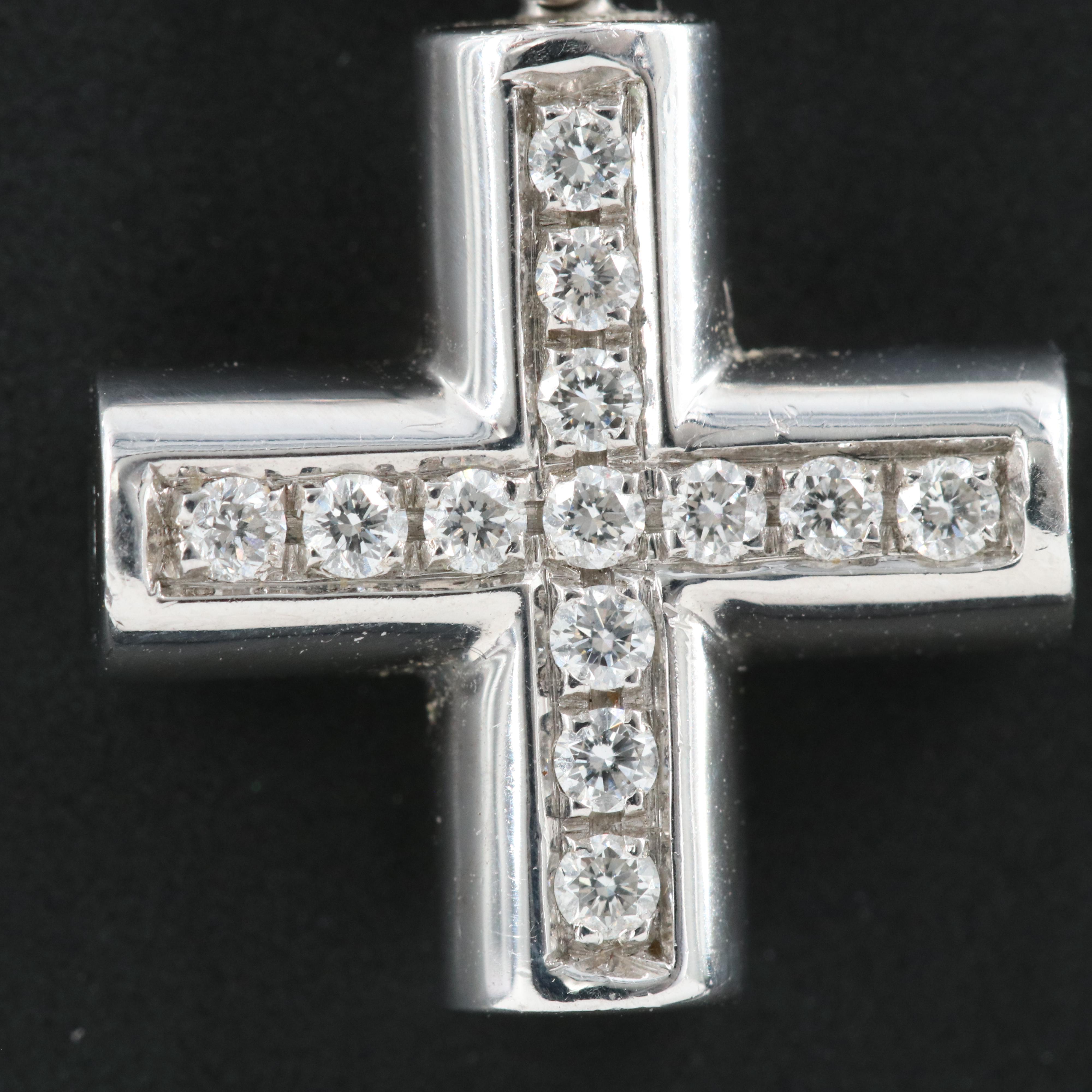Bulgari BVLGARI 18K 0.20 CTW Diamond Greek Cross Necklace