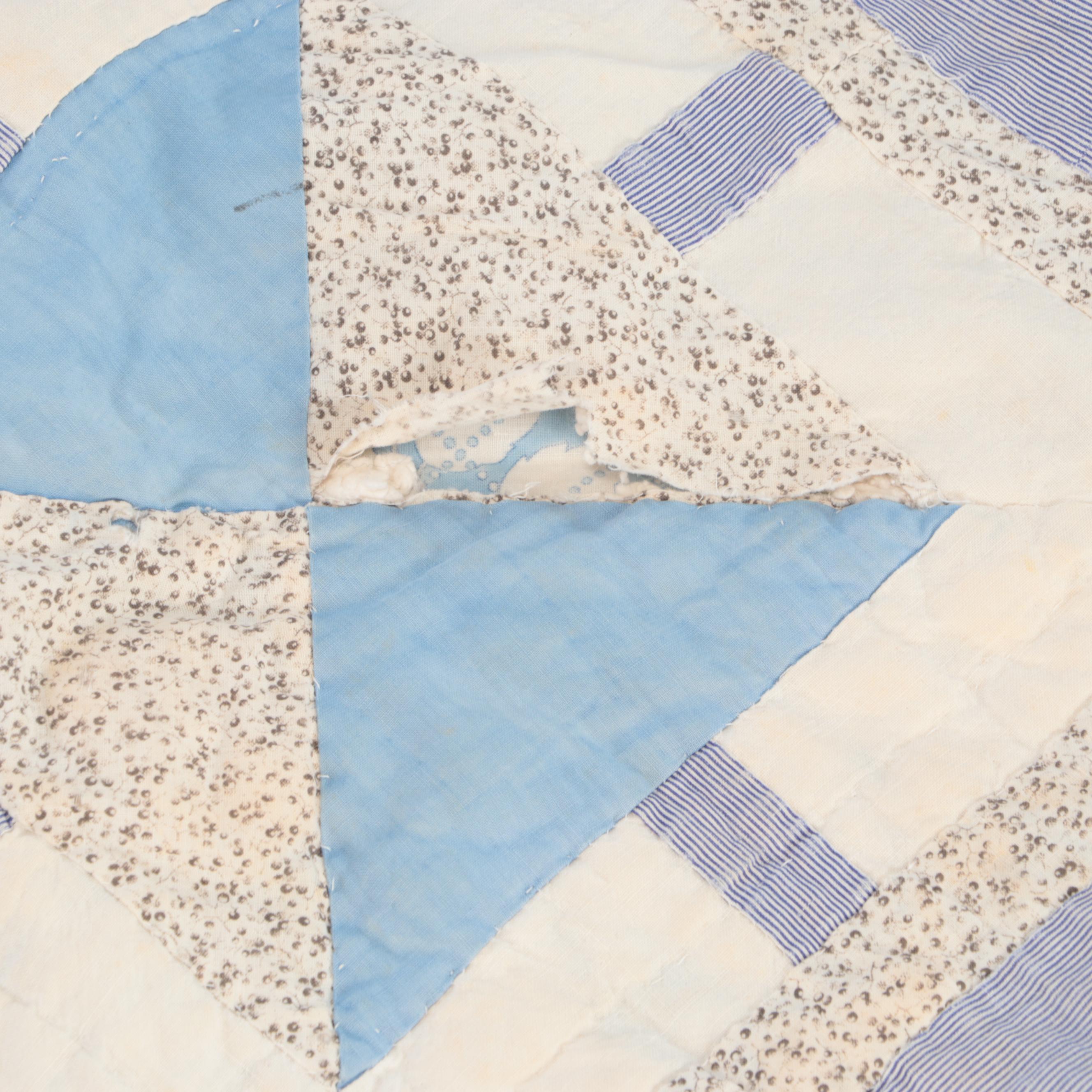 Hand-Crafted Bicentennial Theme Block Quilt