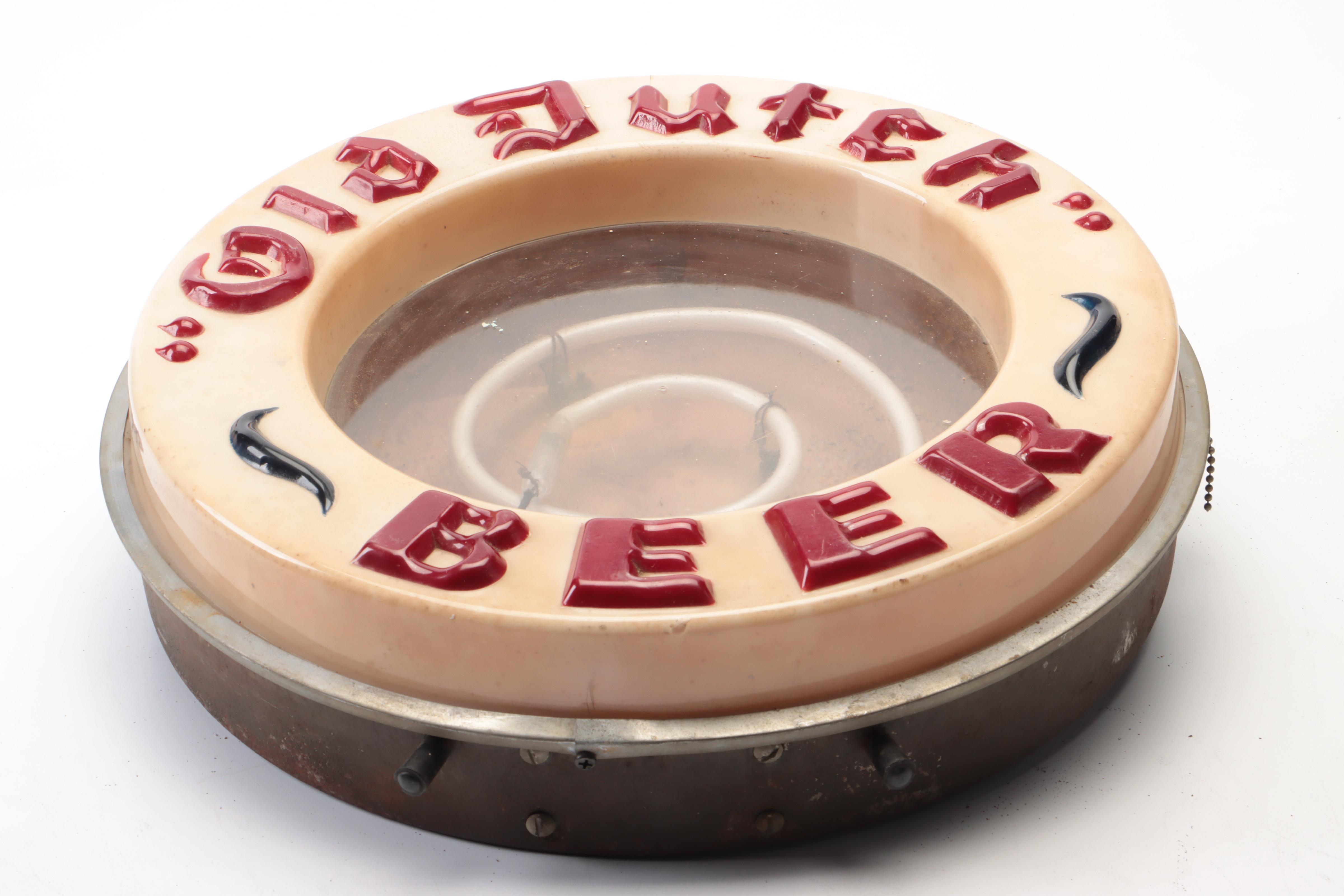 "Old Dutch" Beer Neon Bar Advertising Sign