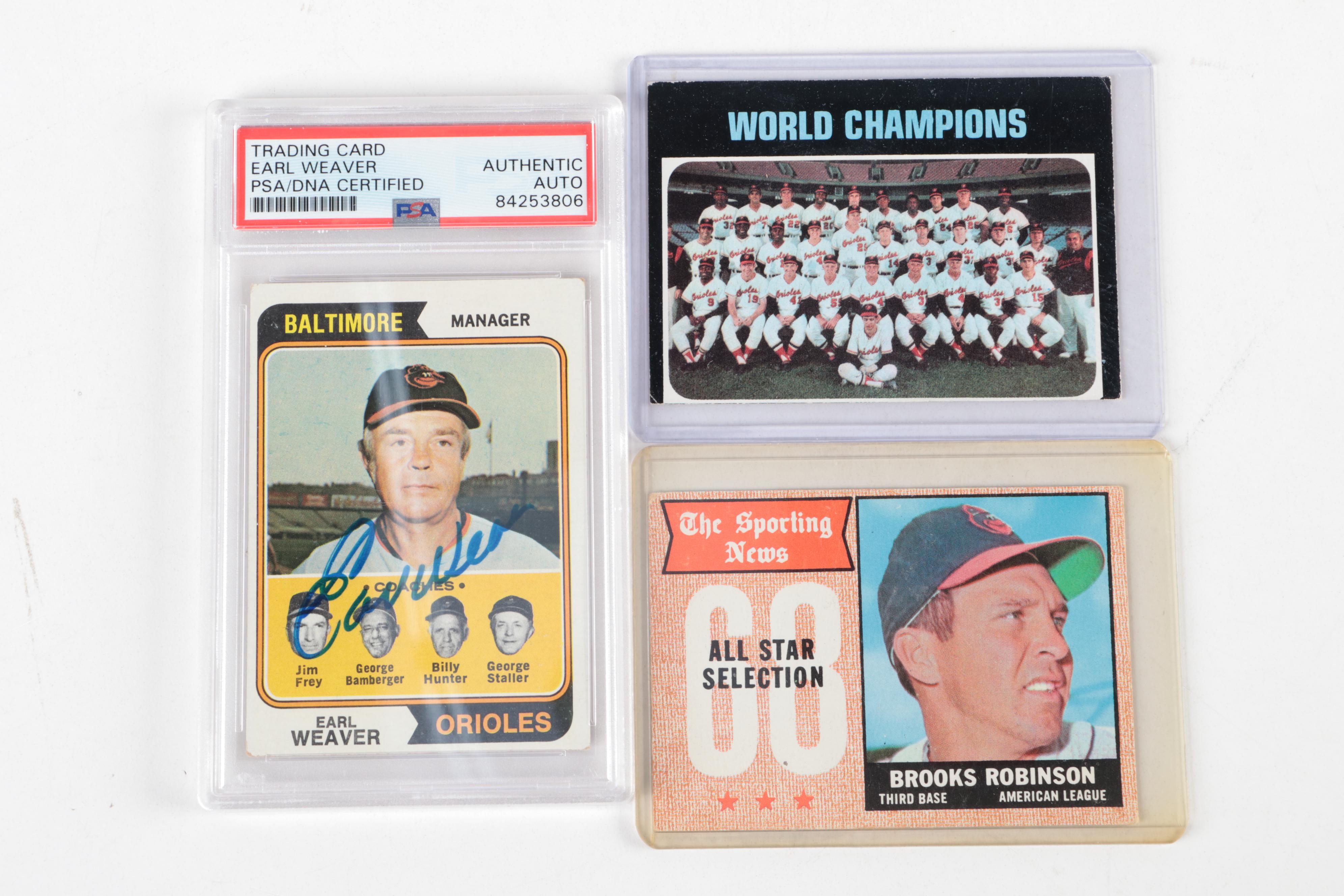 Earl Weaver Manager, Baltimore Orioles Collection, Autographs, Cards And More