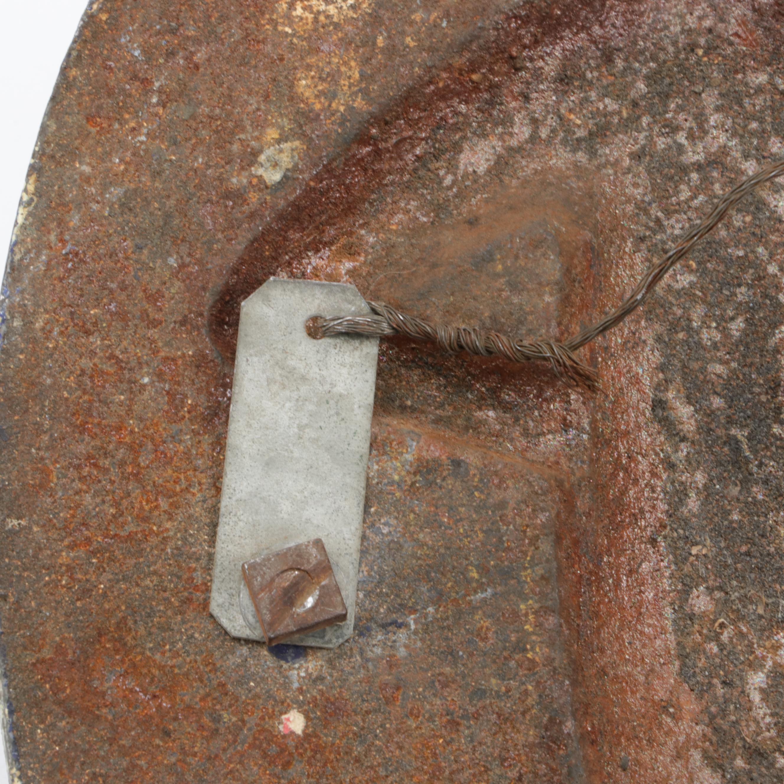 Hand-Painted Embossed Cast Metal Figural Plaques