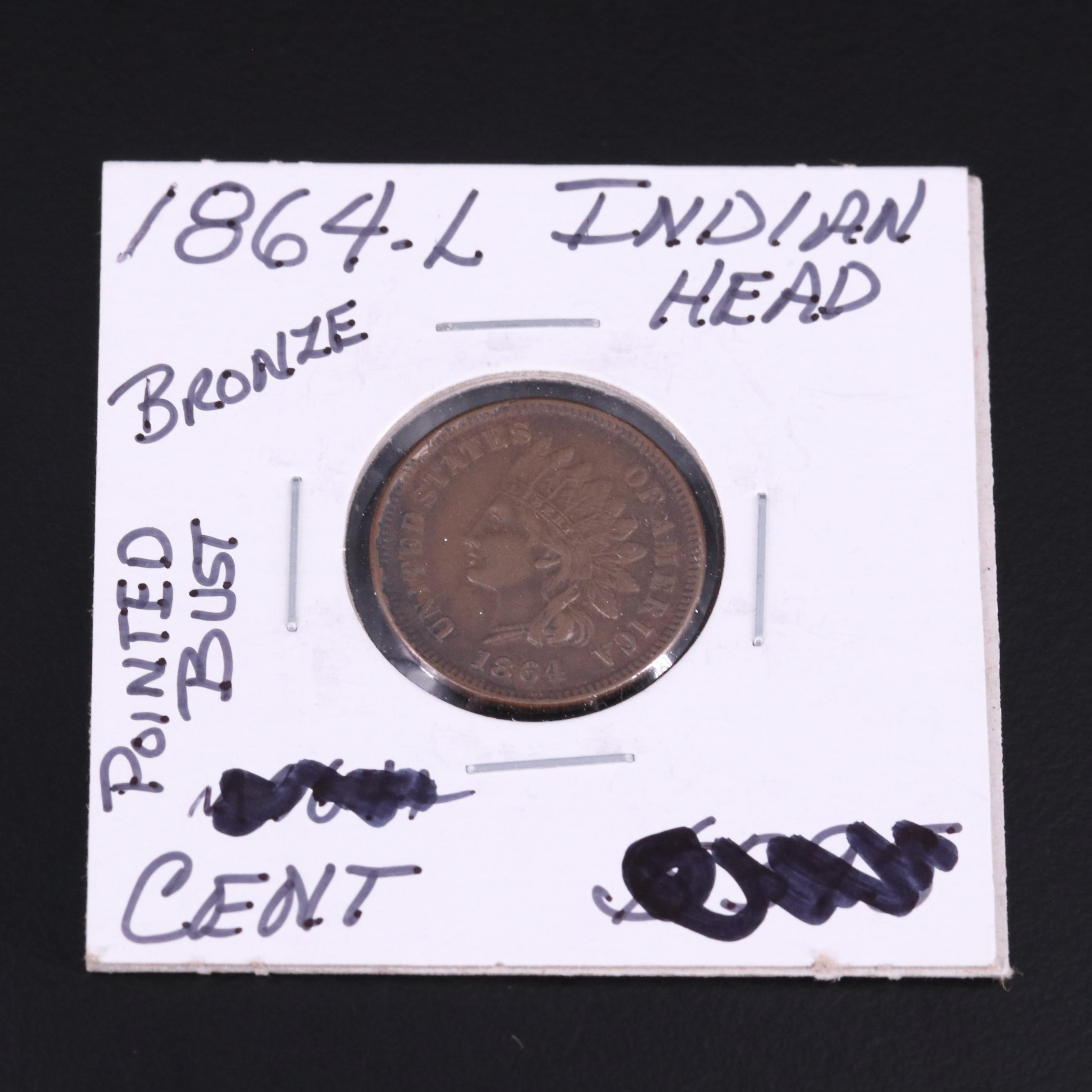 1864-L Indian Head Cent
