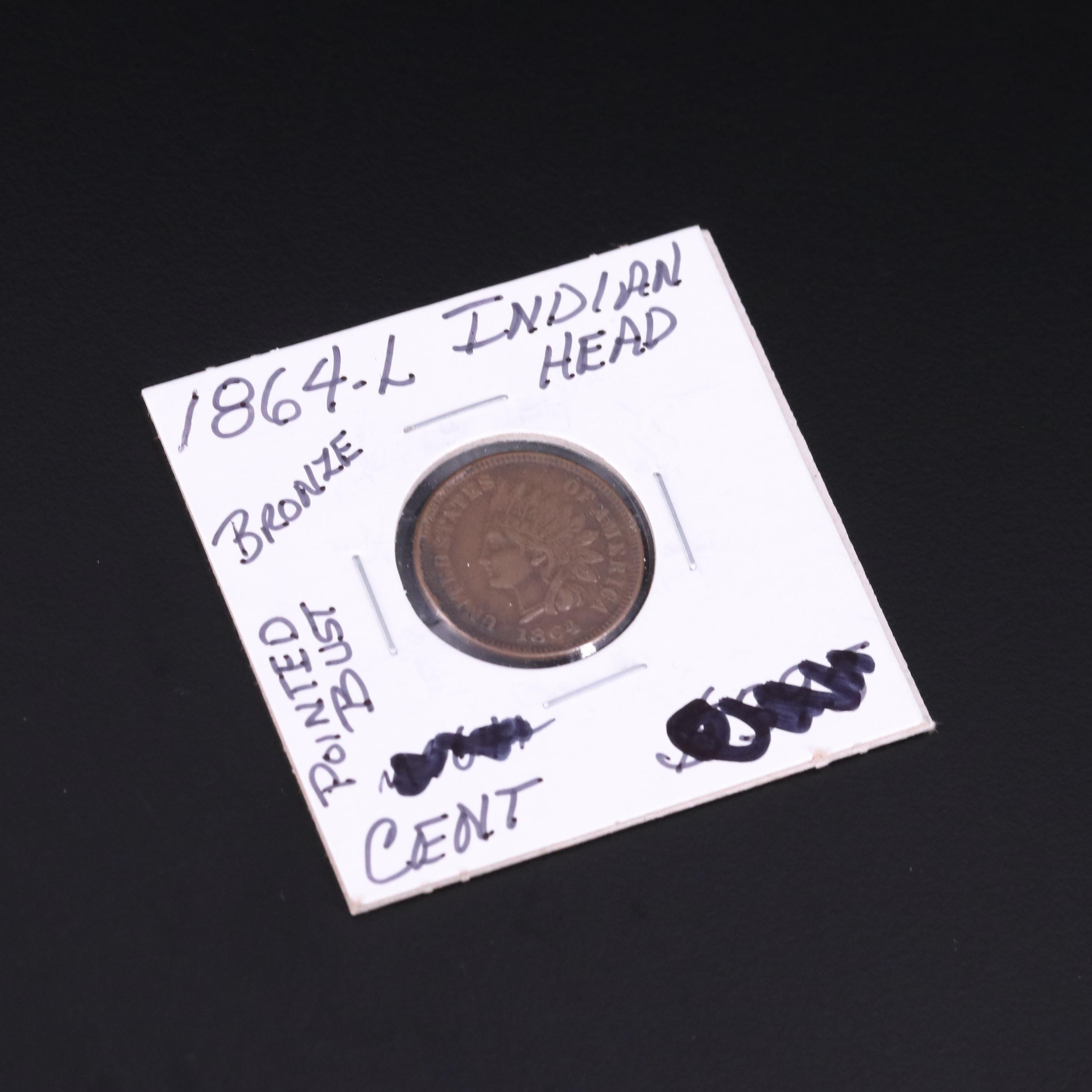 1864-L Indian Head Cent