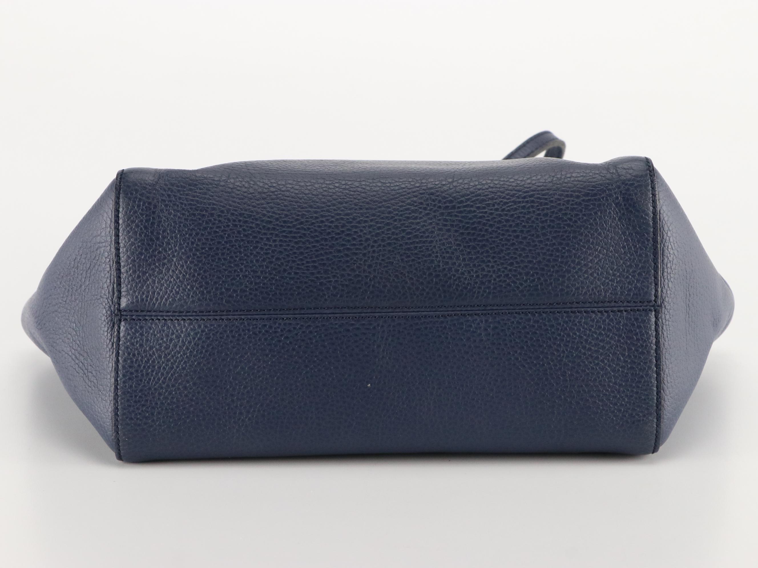 Gucci Swing Tote Bag in Blue Bicolor Leather