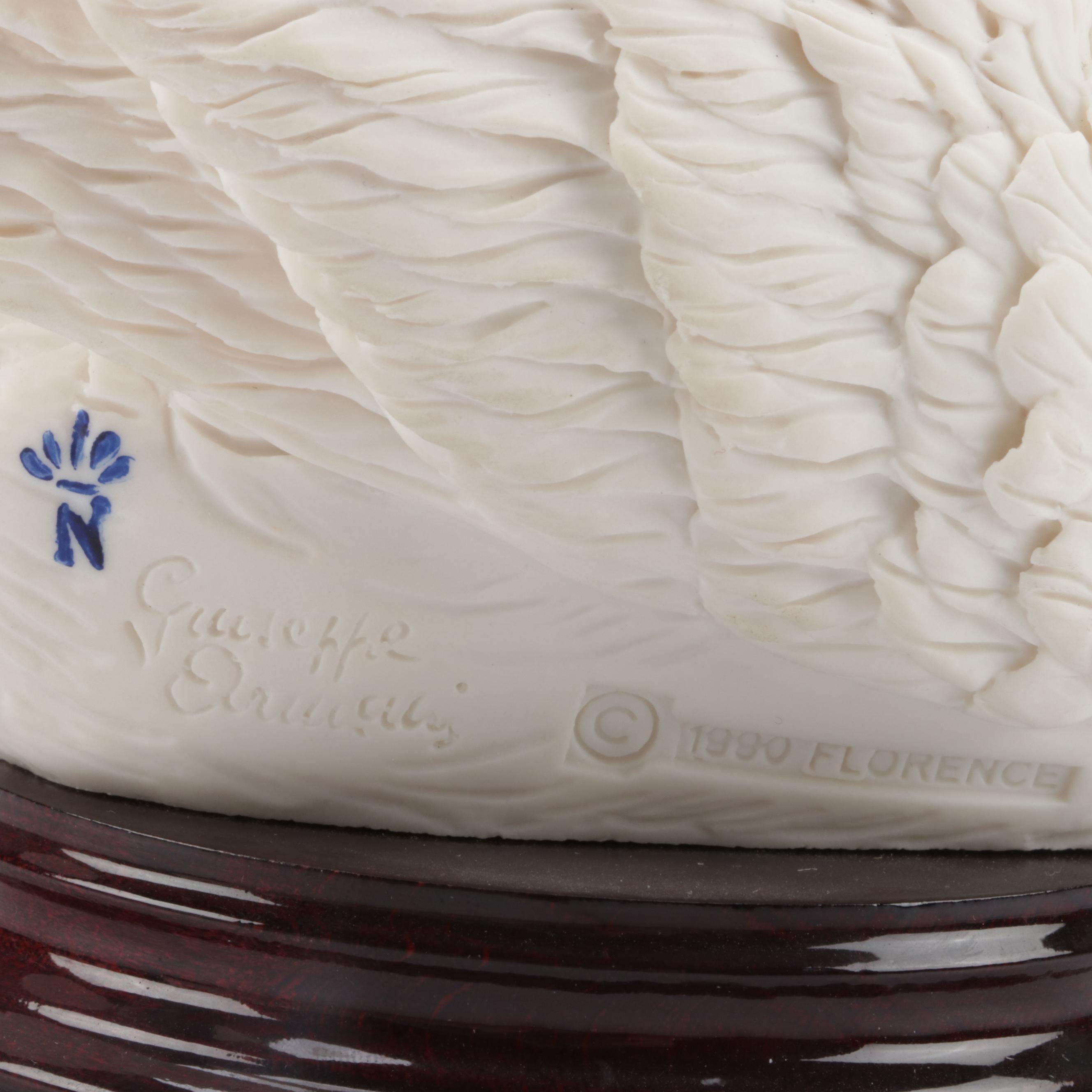 Florence Giuseppe Armani "Swan" and "Swan With Head On Back" Porcelain Figurines