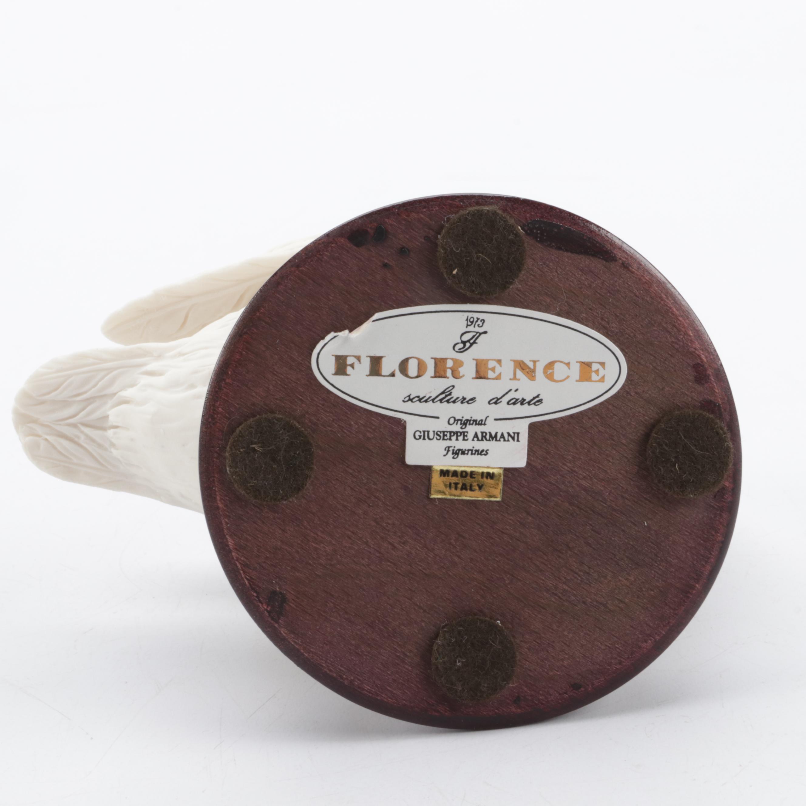 Florence Giuseppe Armani "Swan" and "Swan With Head On Back" Porcelain Figurines