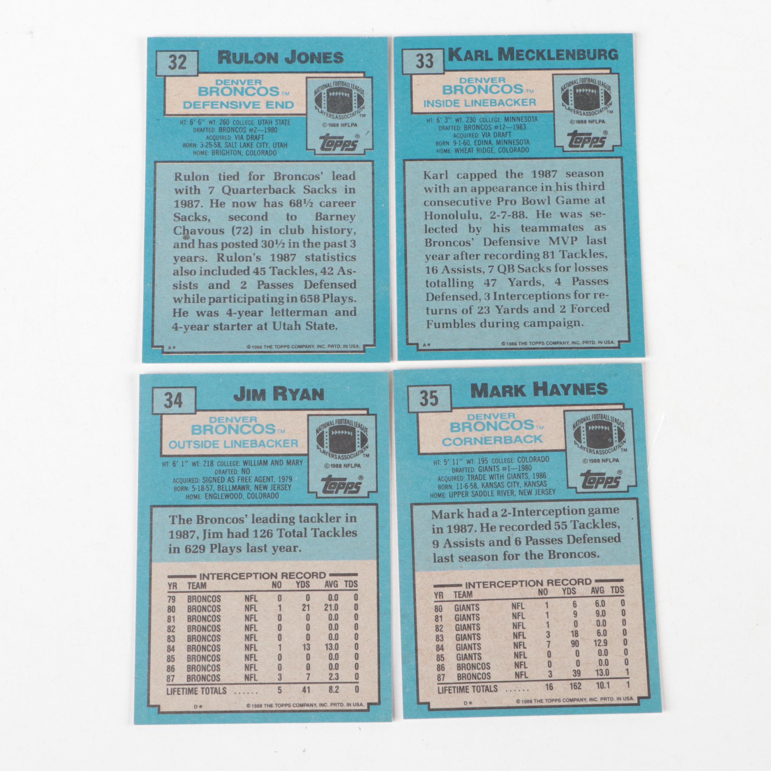 1988 Topps Football Cards, Bo Jackson Rookie Cards, Stars, Vintage Cards, More