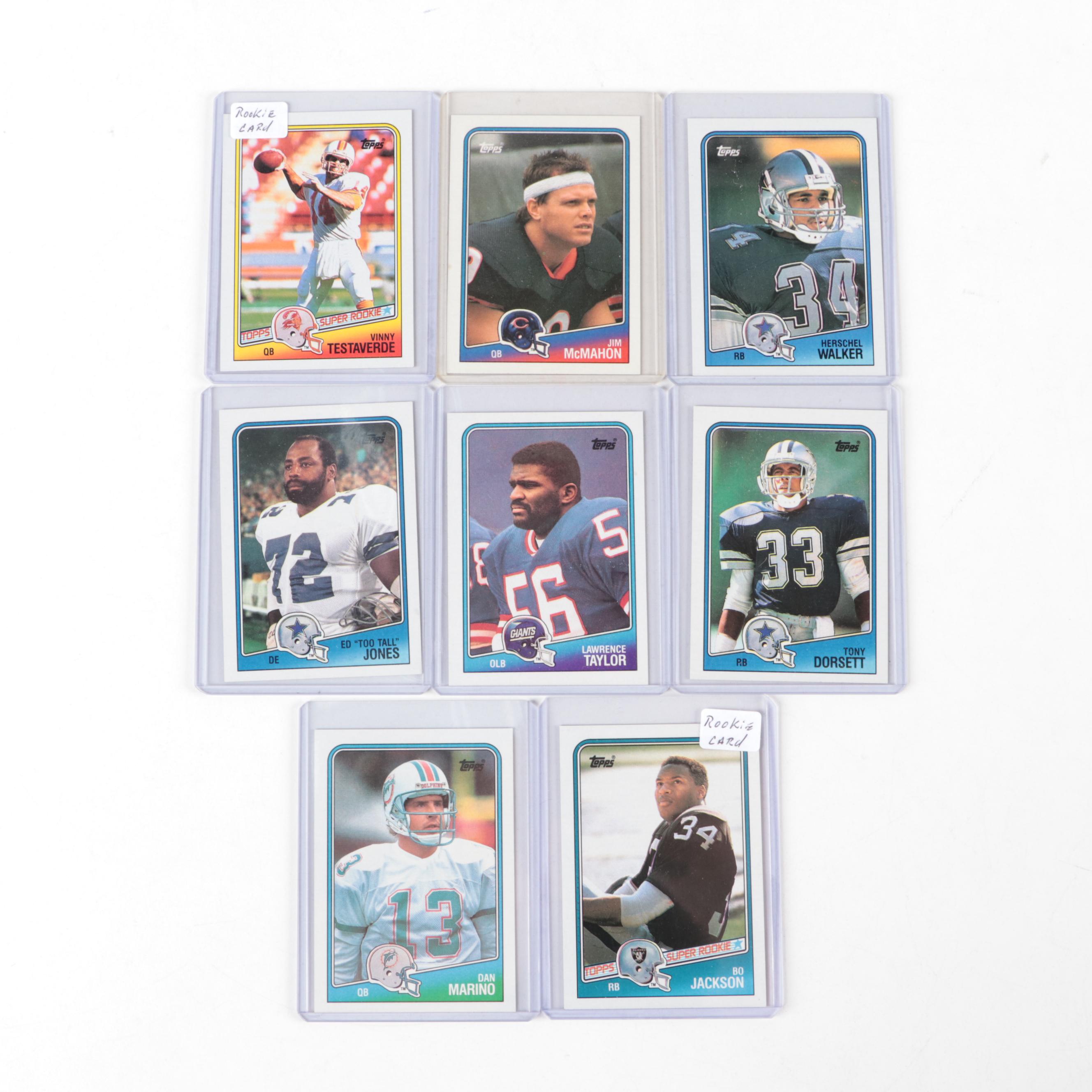 1988 Topps Football Cards, Bo Jackson Rookie Cards, Stars, Vintage Cards, More