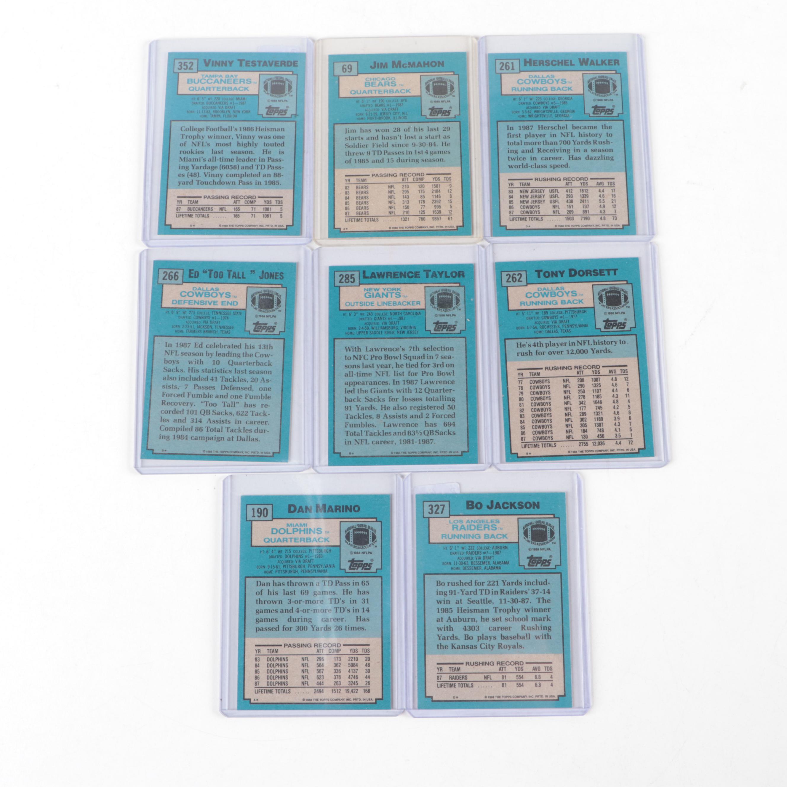 1988 Topps Football Cards, Bo Jackson Rookie Cards, Stars, Vintage Cards, More
