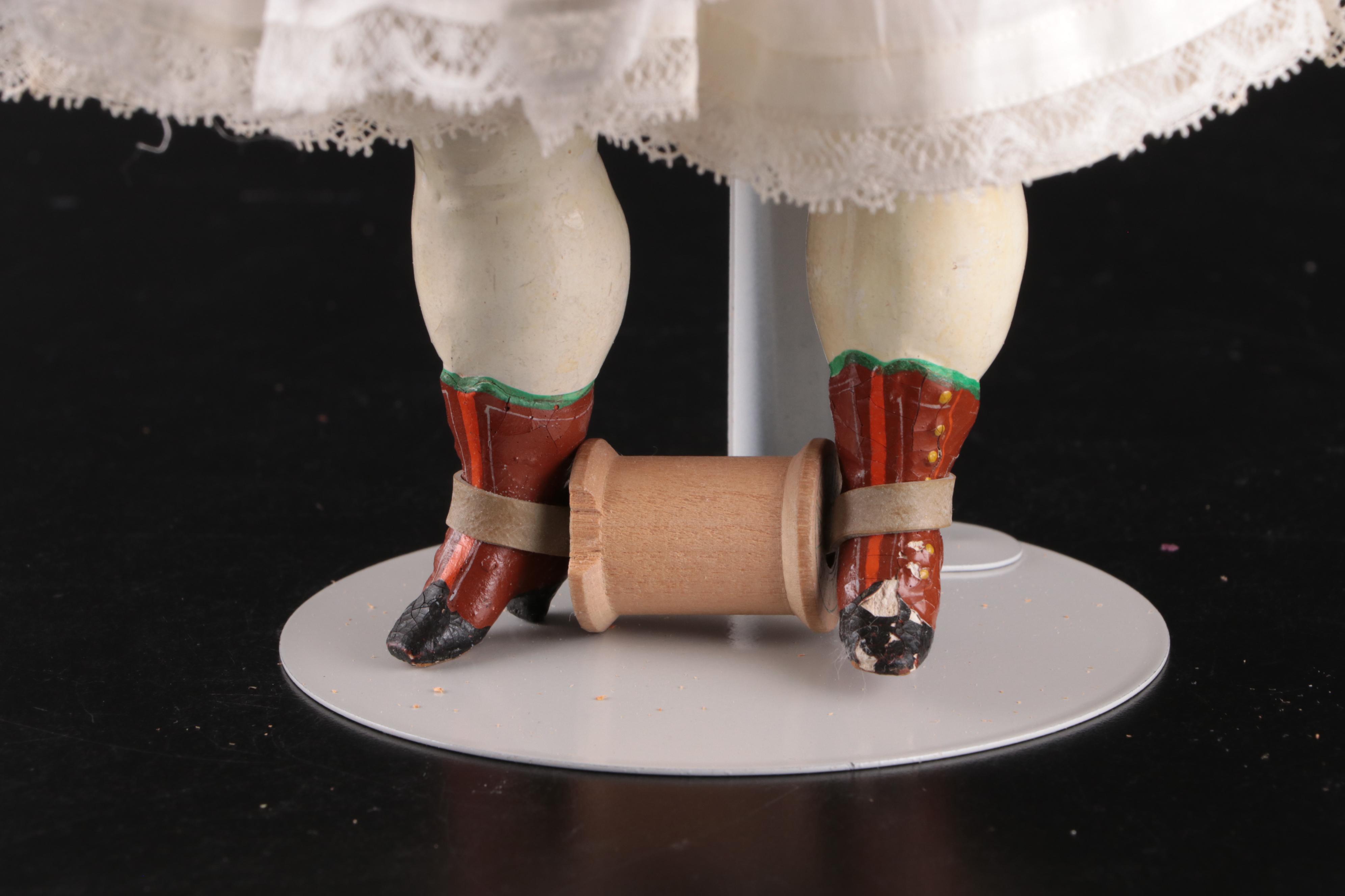 Wax Over Composition Doll in Case, Mid to Late 19th Century