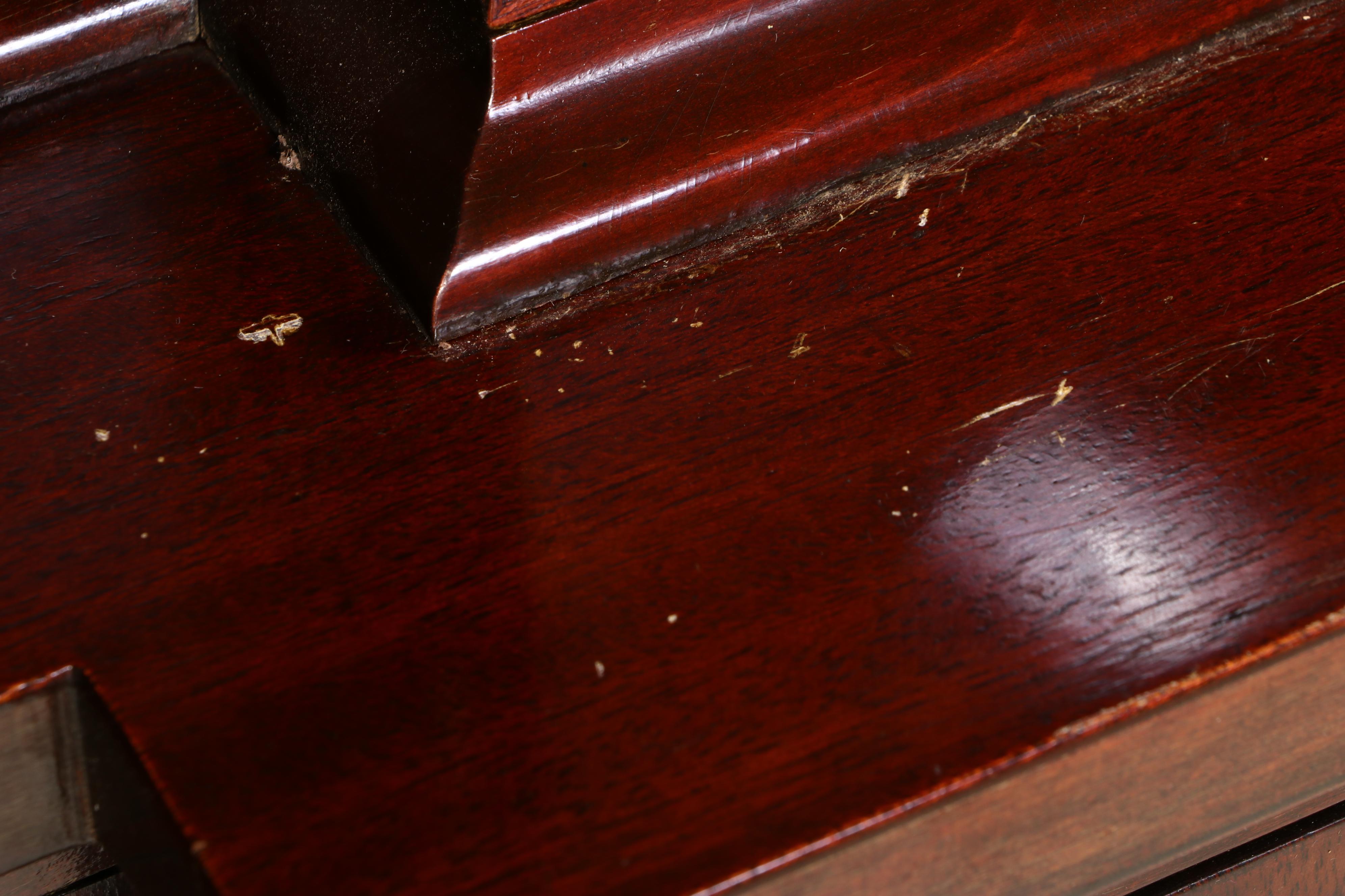 Hepplewhite Style Mahogany Breakfront China Cabinet