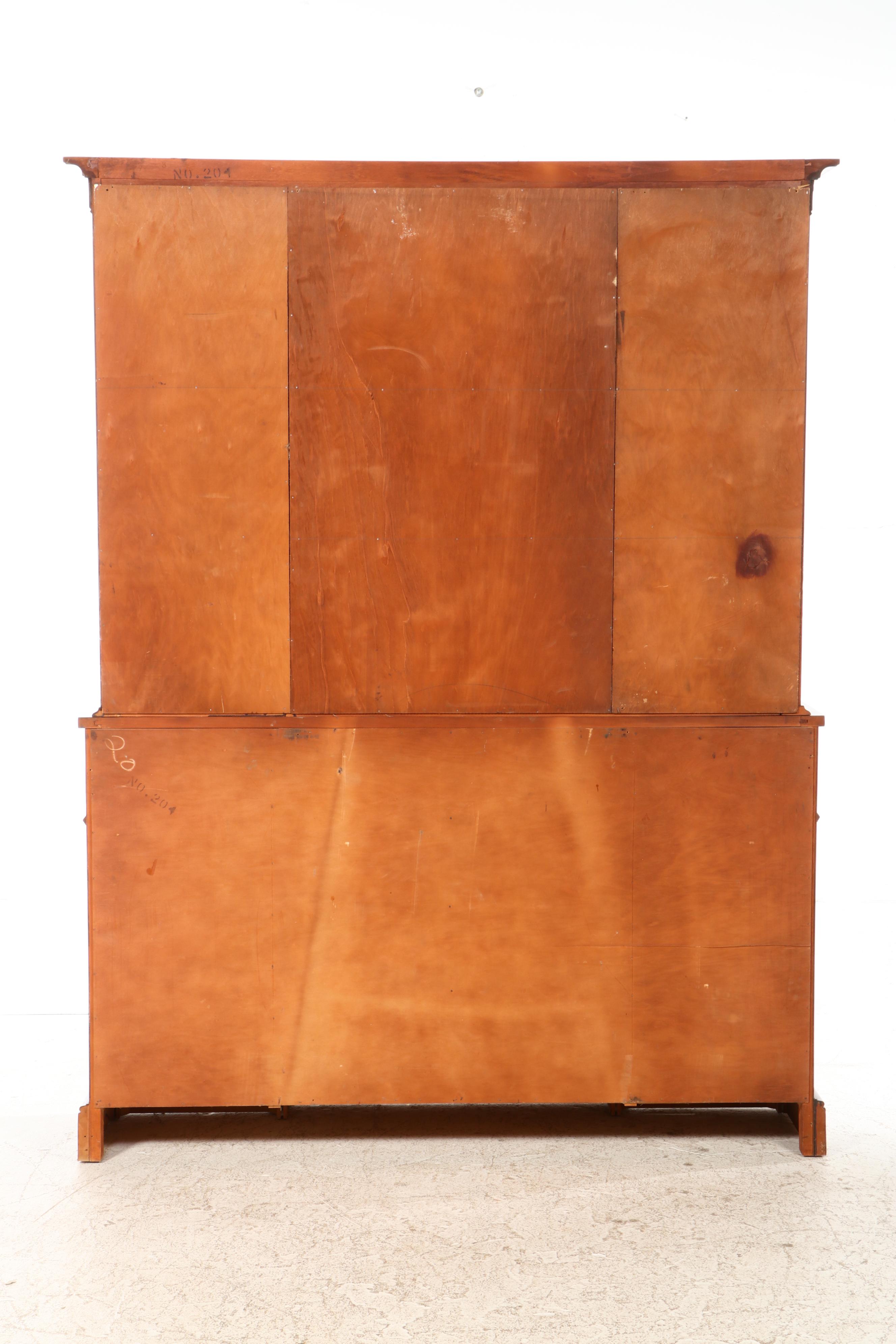 Hepplewhite Style Mahogany Breakfront China Cabinet