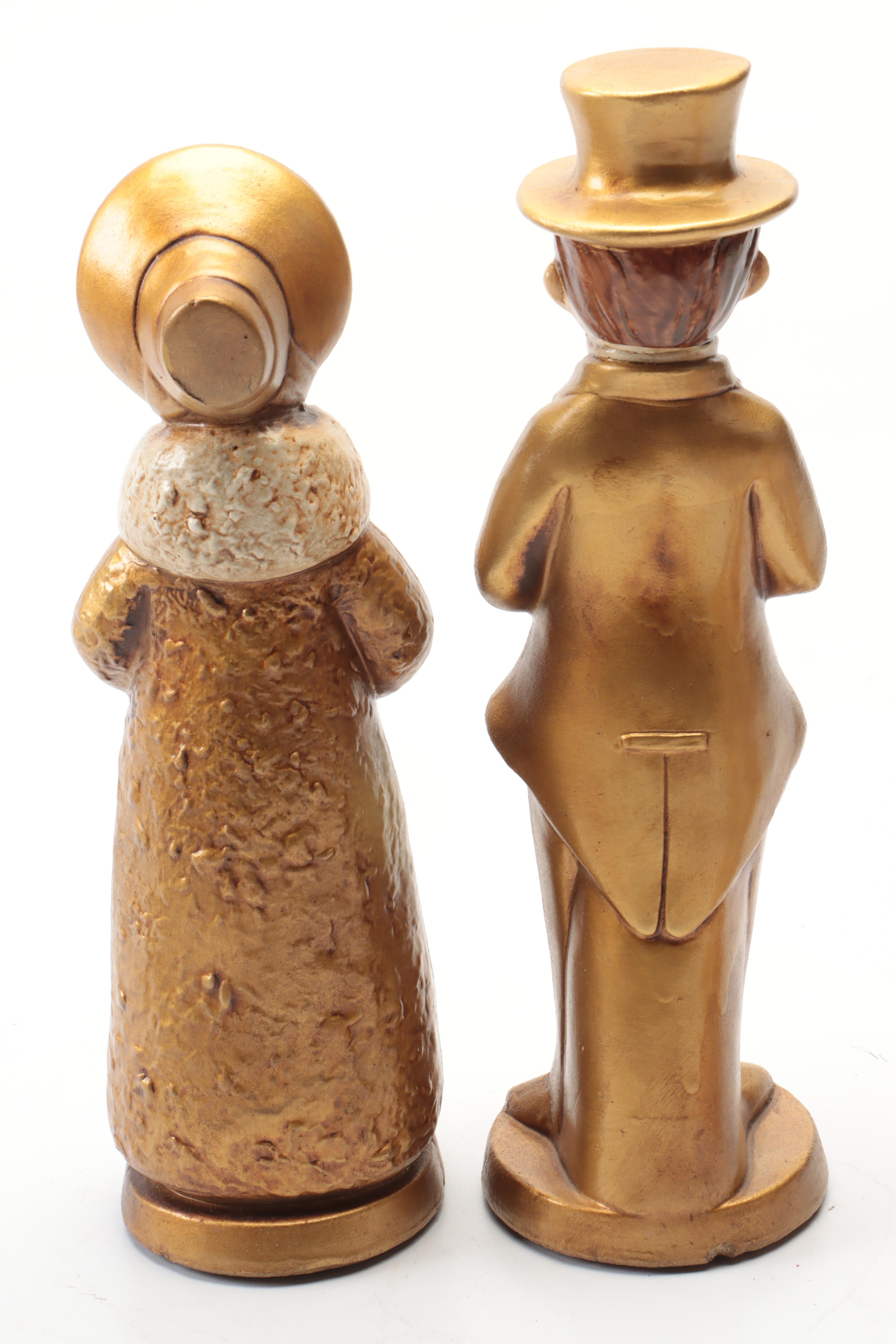 Ceramic Angel Band and Other Caroler Figurines, Mid-20th Century