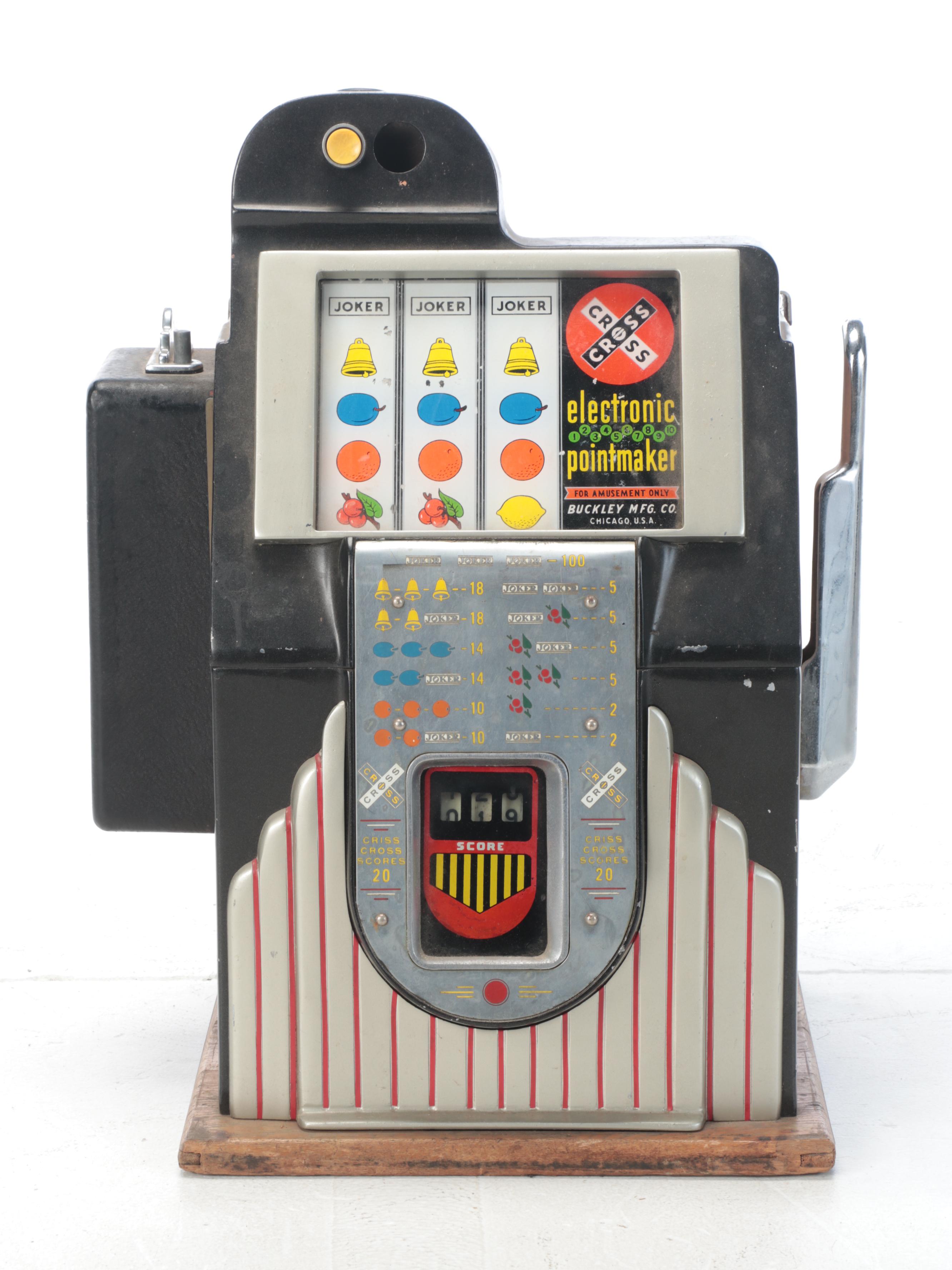 Buckley MFG. Co. "Criss Cross Electronic Pointmaker" Slot Machine