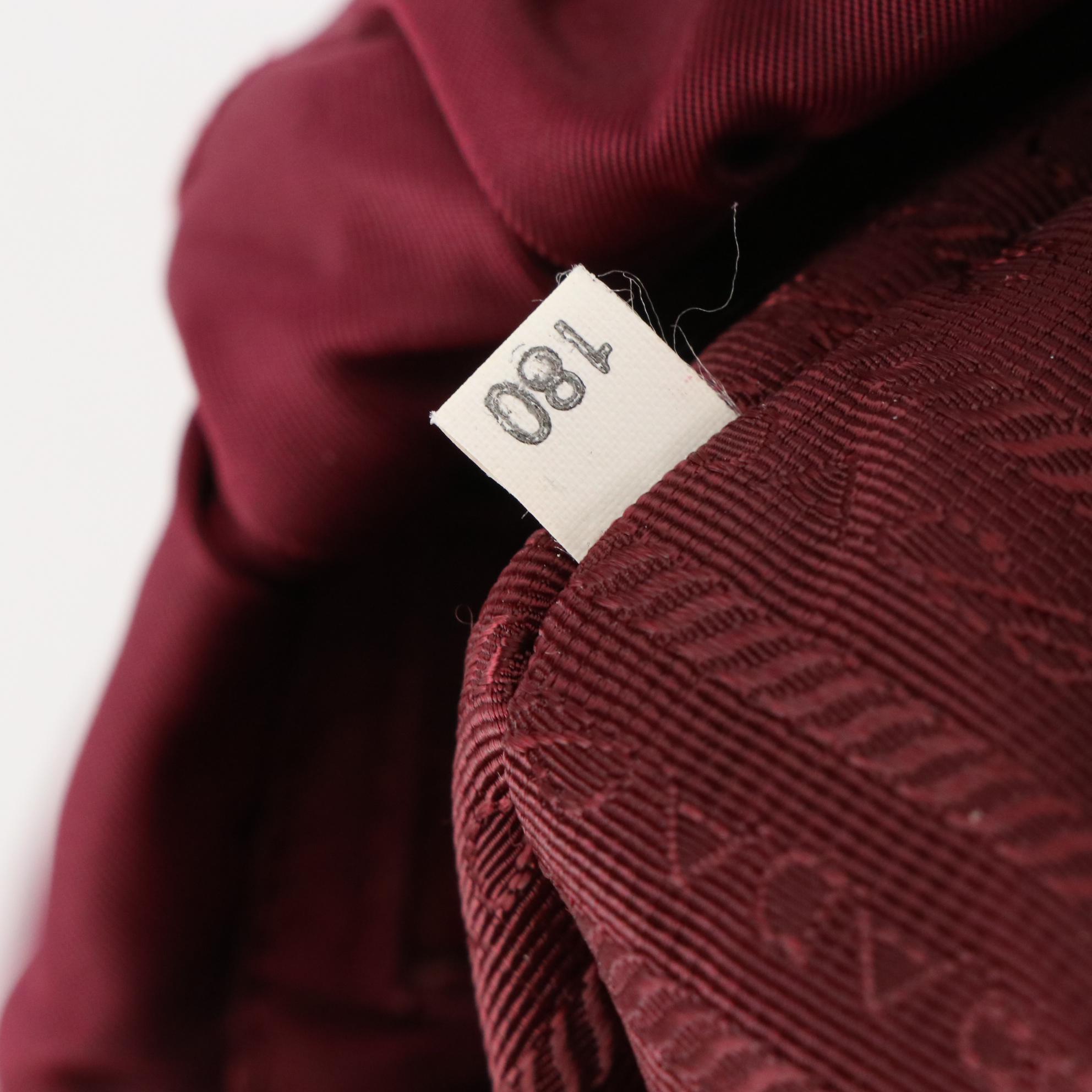 Prada Tote Bag in Plum Purple Gathered Tessuto Nylon