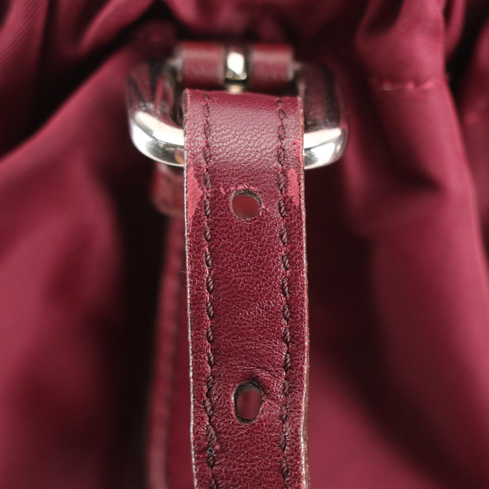 Prada Tote Bag in Plum Purple Gathered Tessuto Nylon