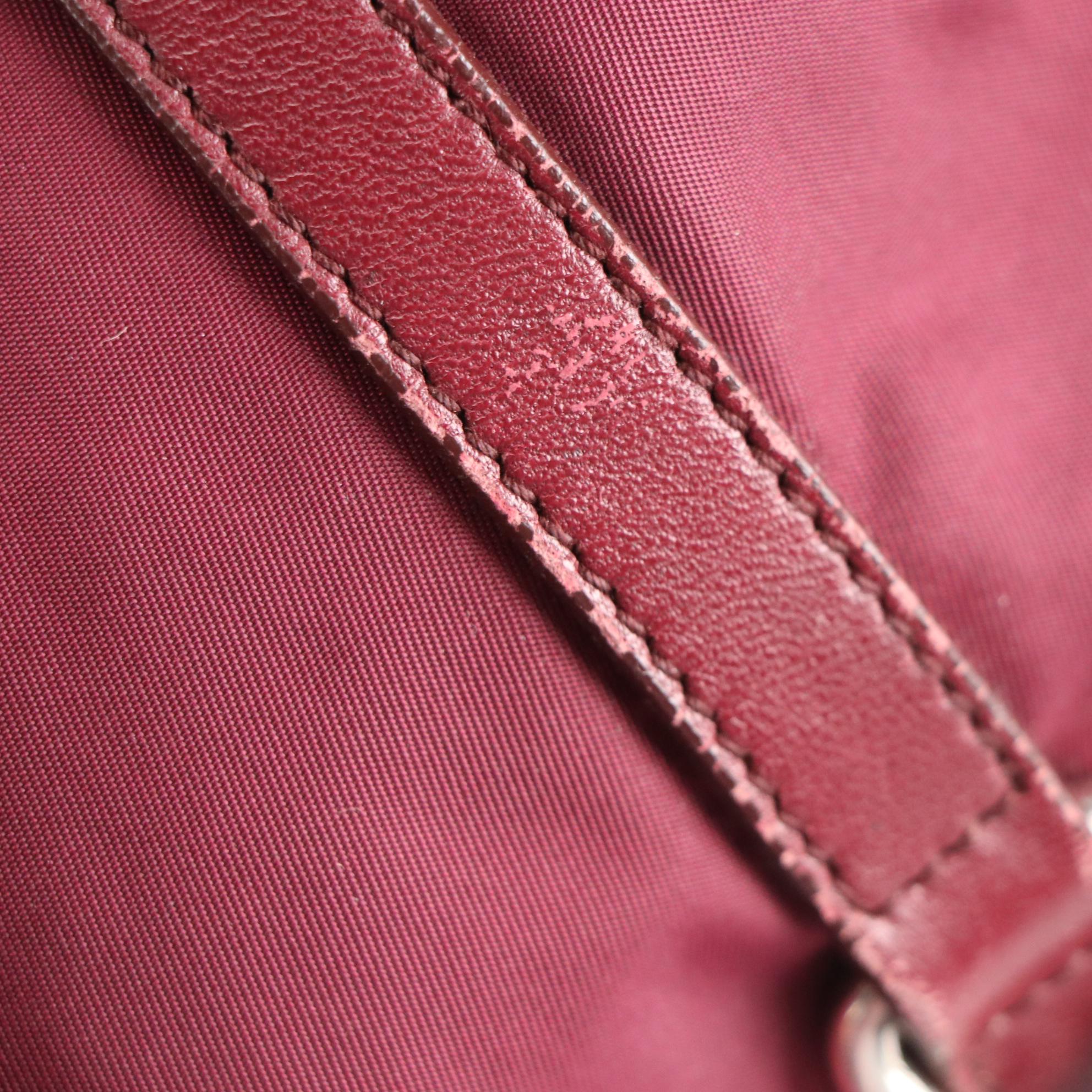 Prada Tote Bag in Plum Purple Gathered Tessuto Nylon