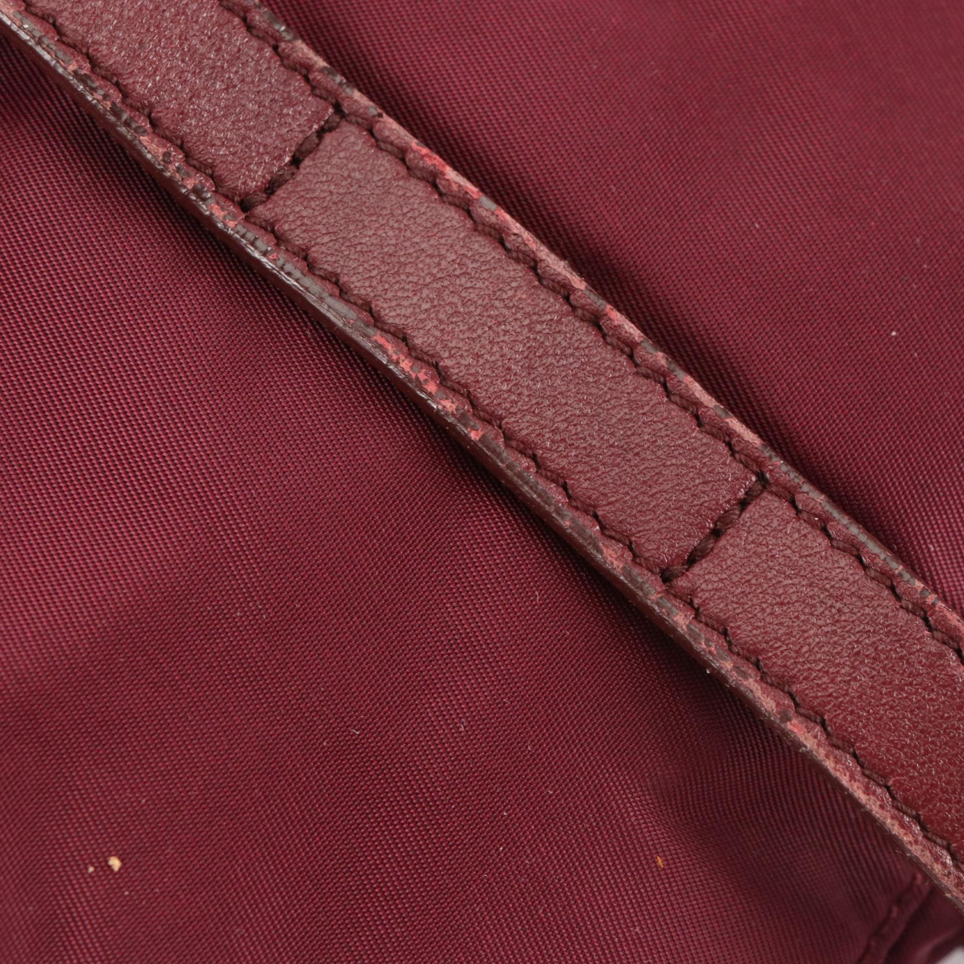 Prada Tote Bag in Plum Purple Gathered Tessuto Nylon