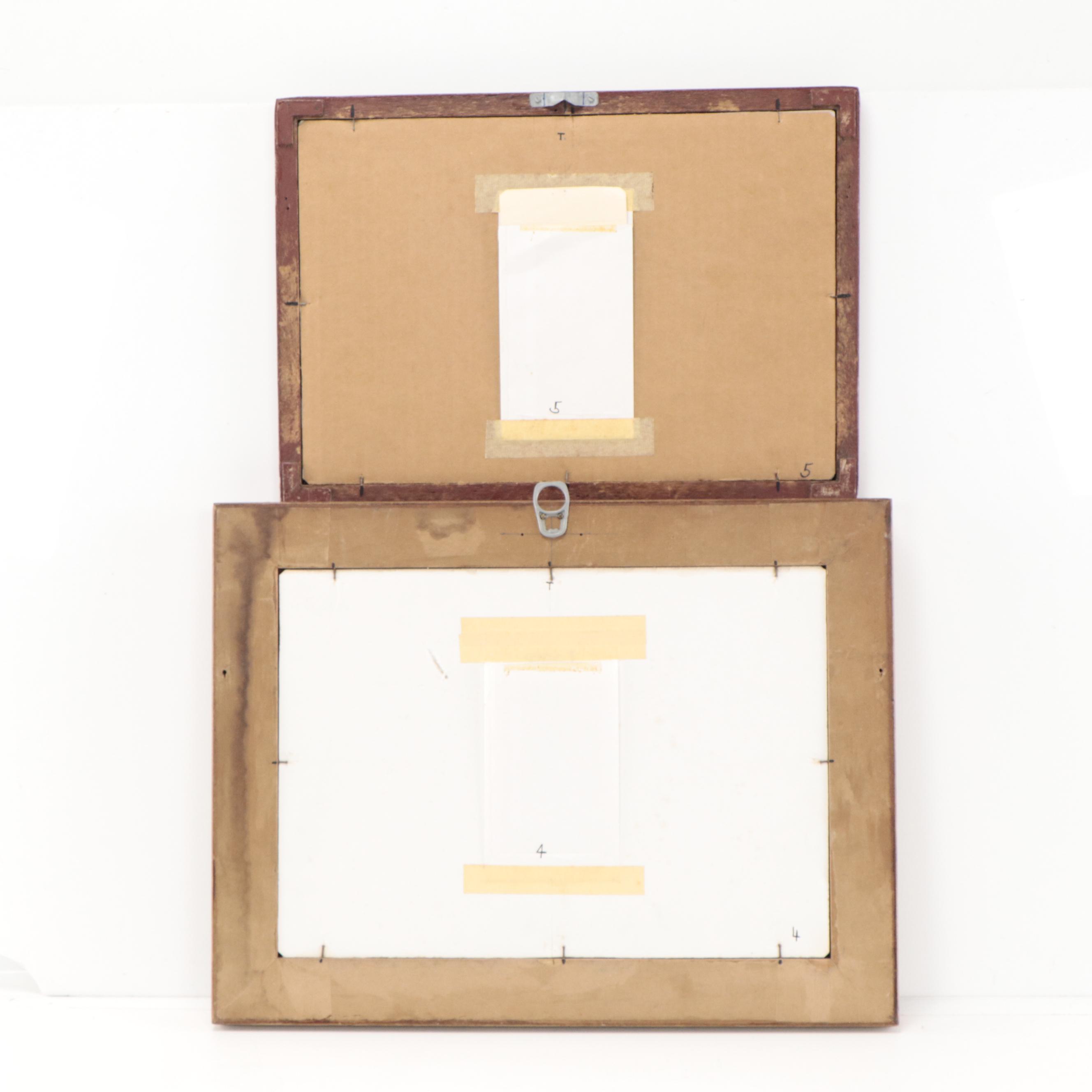 Two German "Blessing" Calligraphy Panels