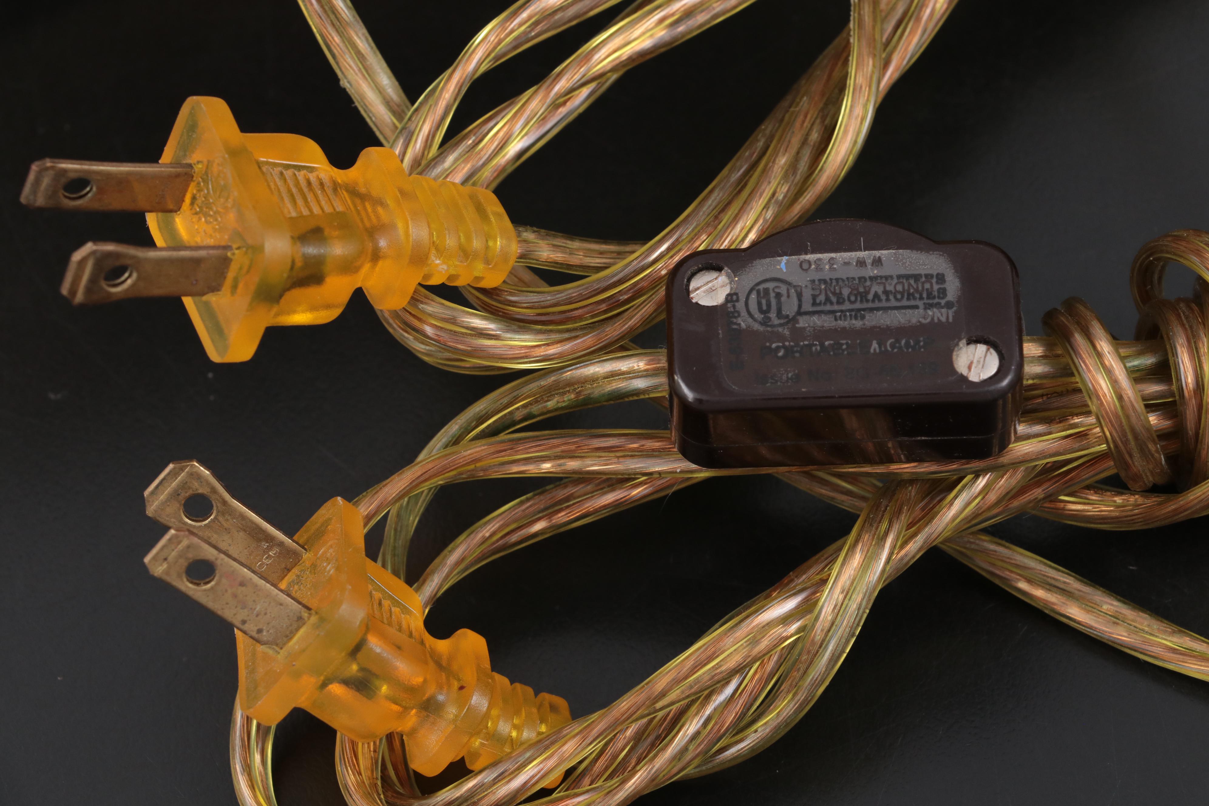 Waterford "Overture" Crystal and Brass Electric Hurricane Lamps