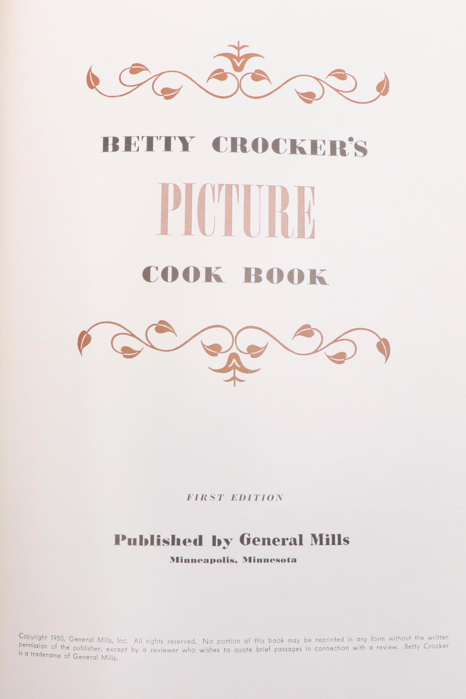 First Edition "Betty Crocker's Picture Cook Book," 1950